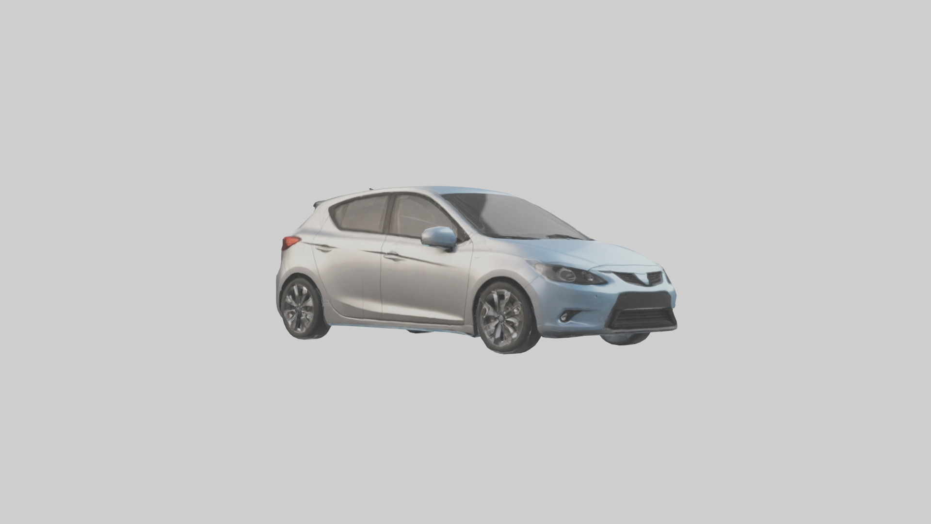 Modern Hatchback Car model 3D model_8
