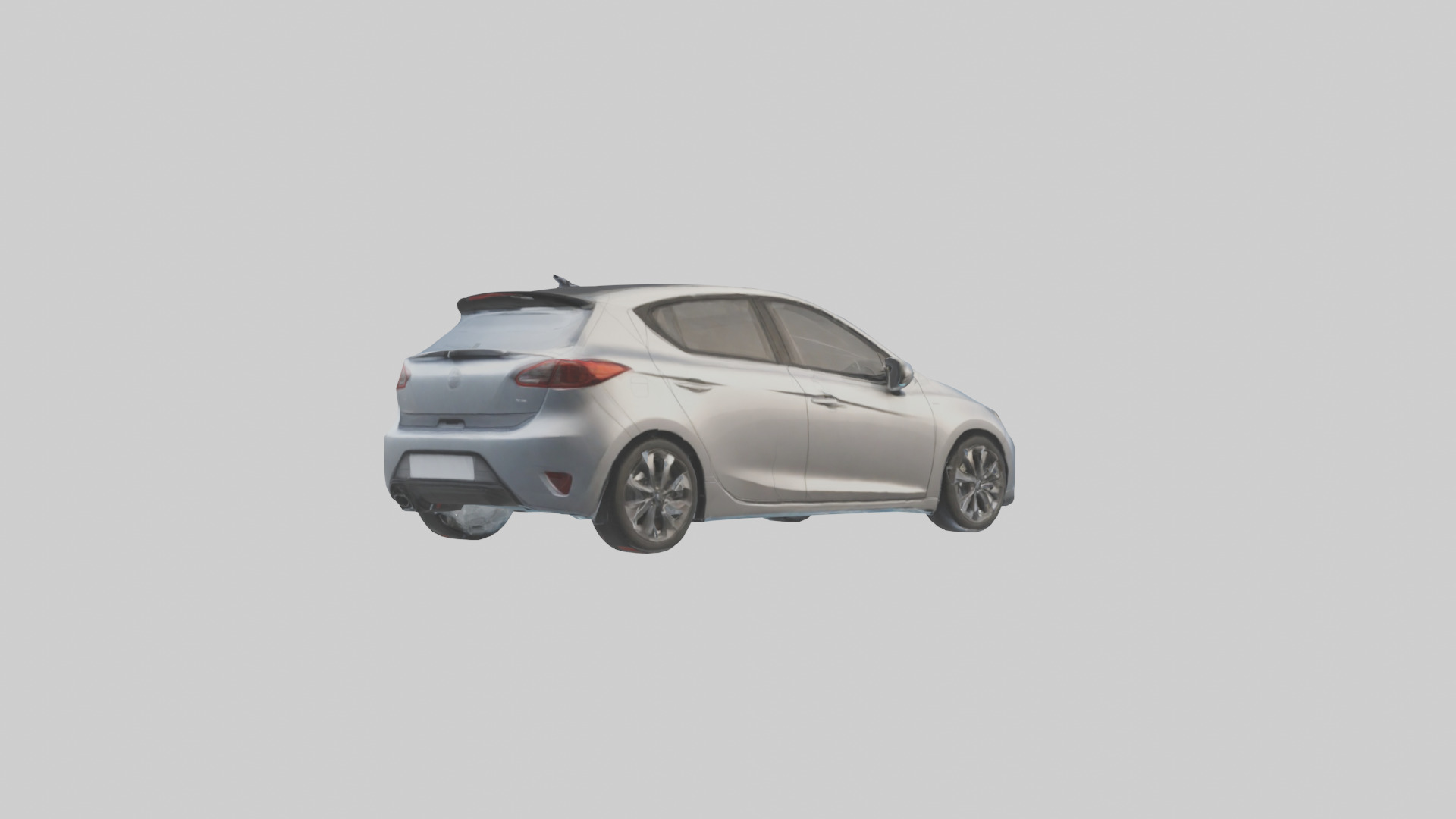 Modern Hatchback Car model 3D model_3