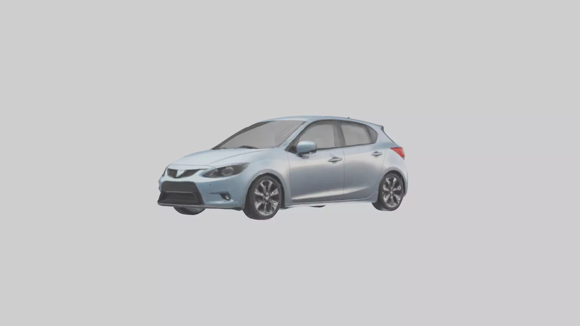 Modern Hatchback Car model 3D model_0