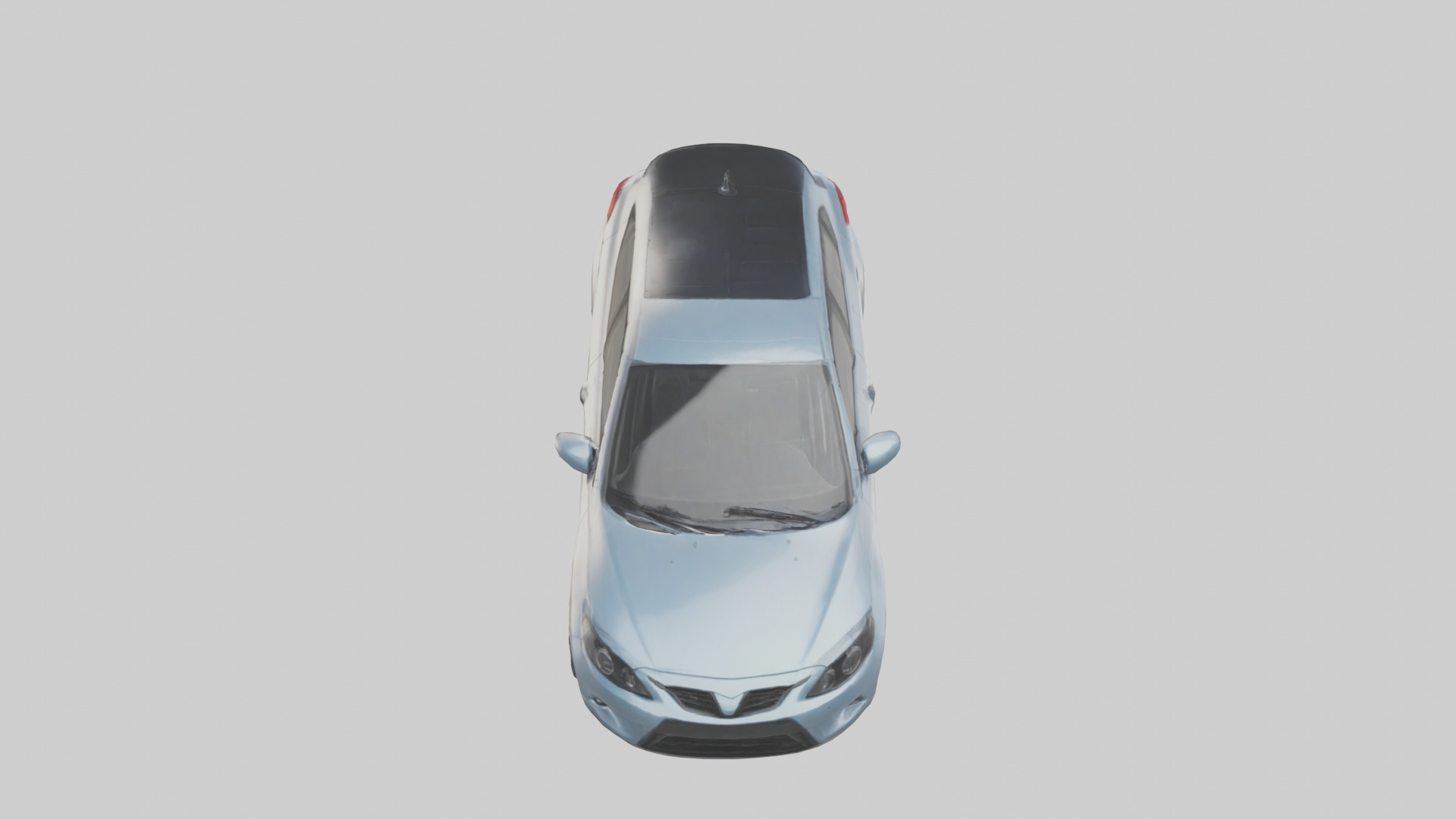 Modern Hatchback Car model 3D model_16