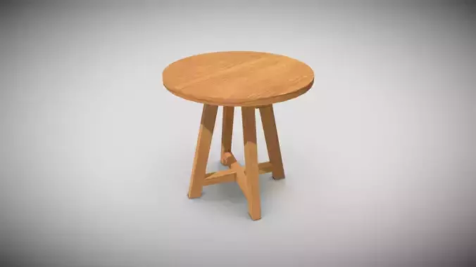 Round Wooden Table 