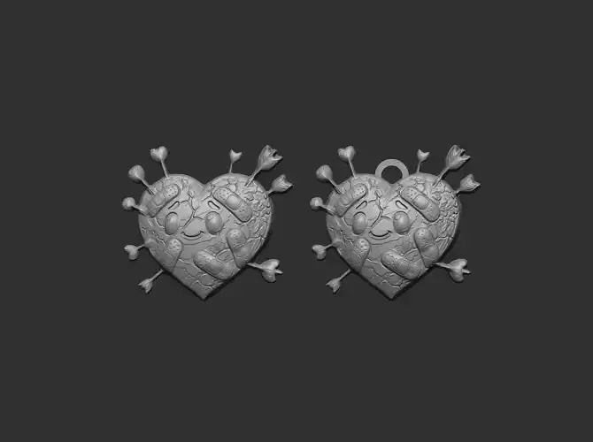 painfull heart decor 3D print model