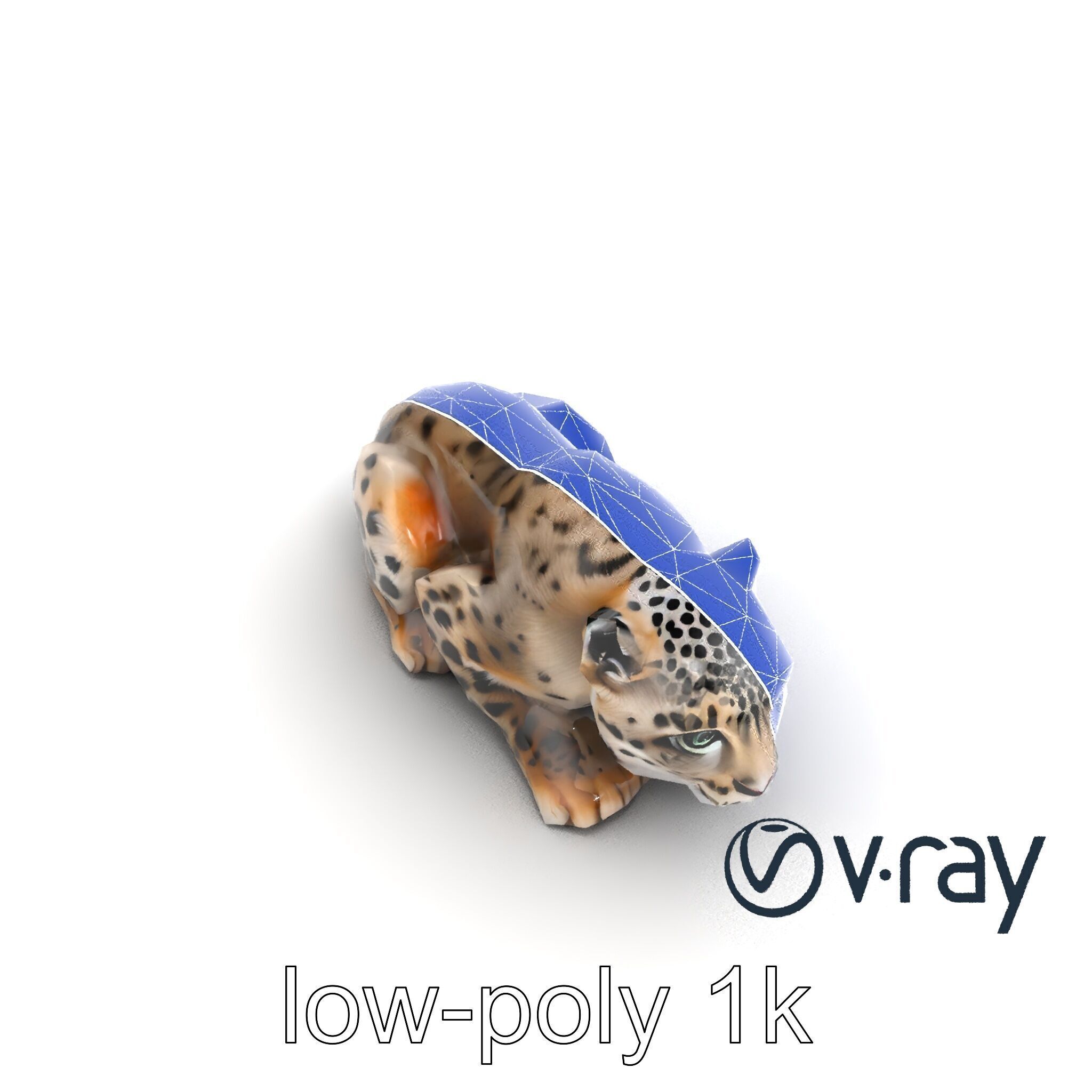 Elusive Snow Leopard Sculpture model pack Low-poly 3D model_23