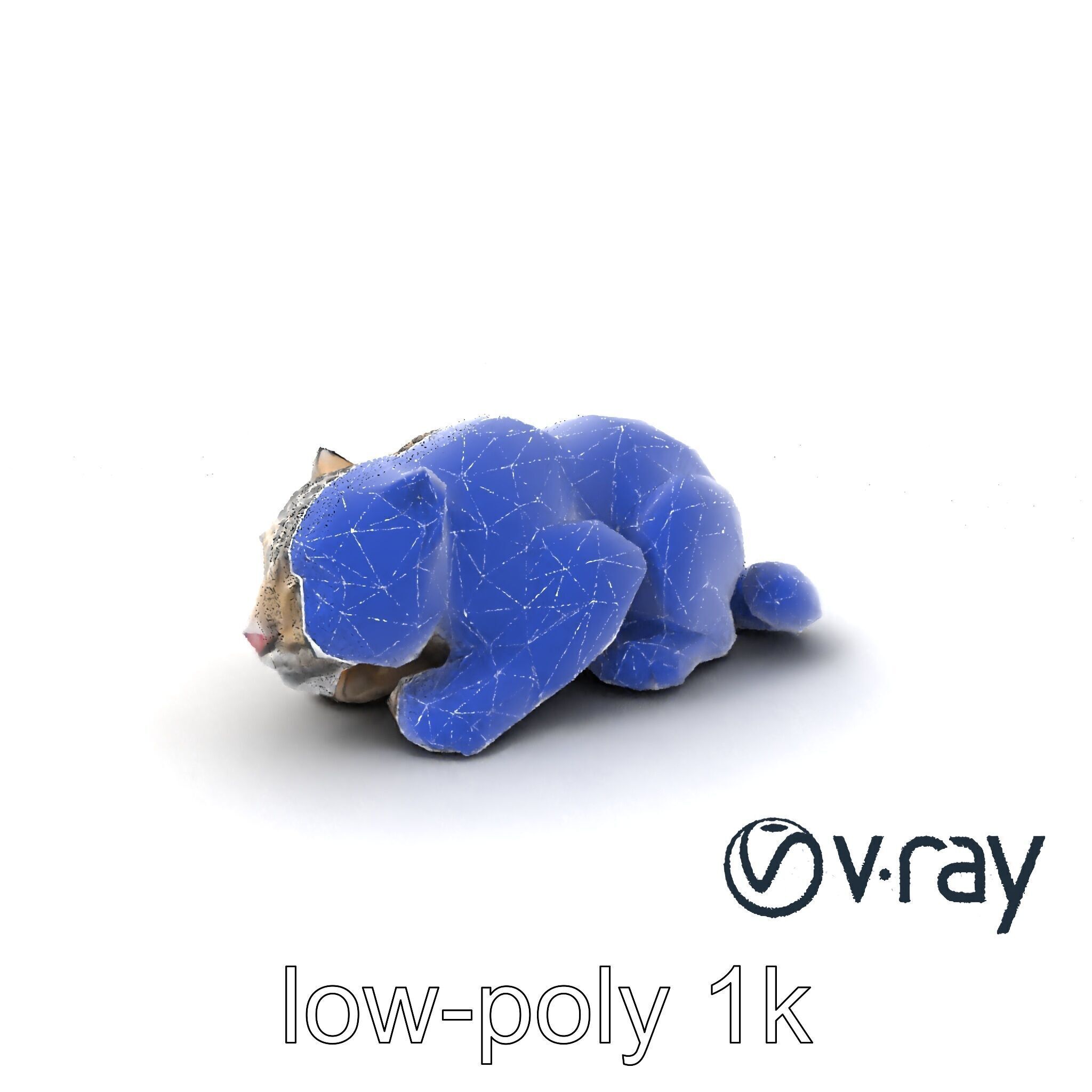 Elusive Snow Leopard Sculpture model pack Low-poly 3D model_7