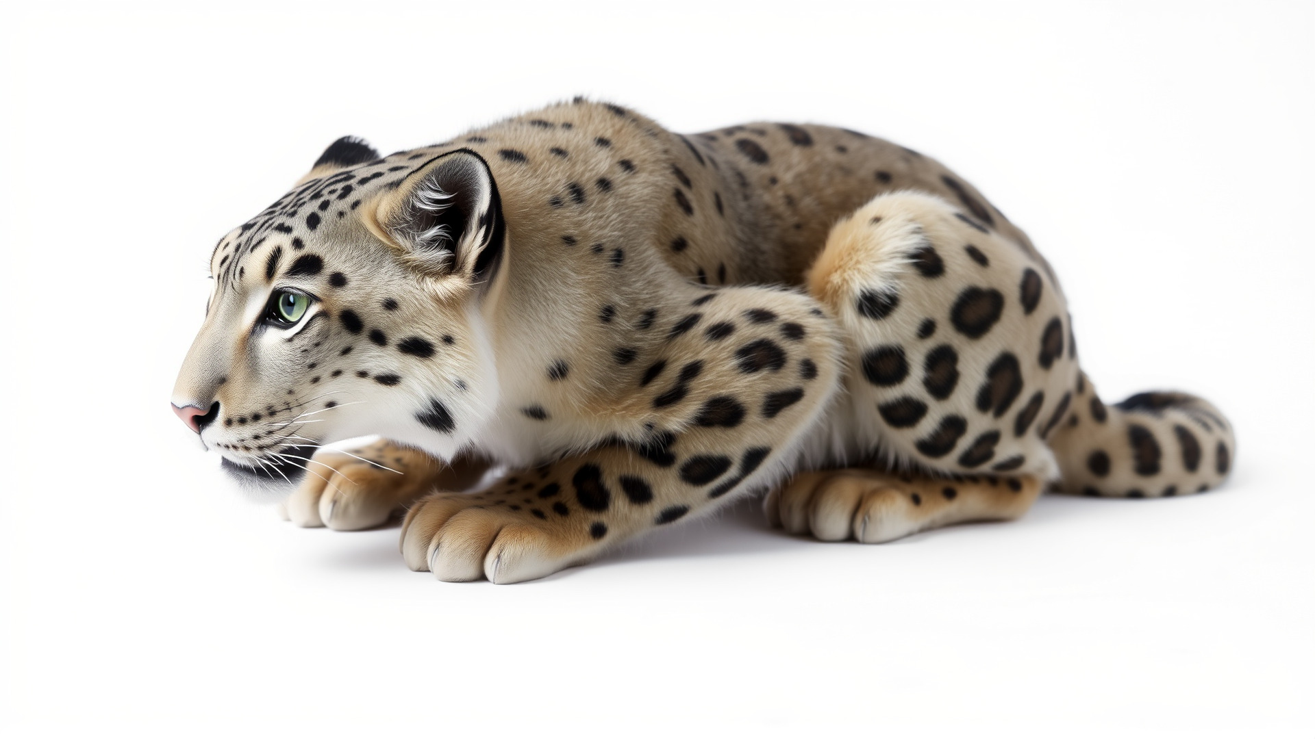 Elusive Snow Leopard Sculpture model pack Low-poly 3D model_4