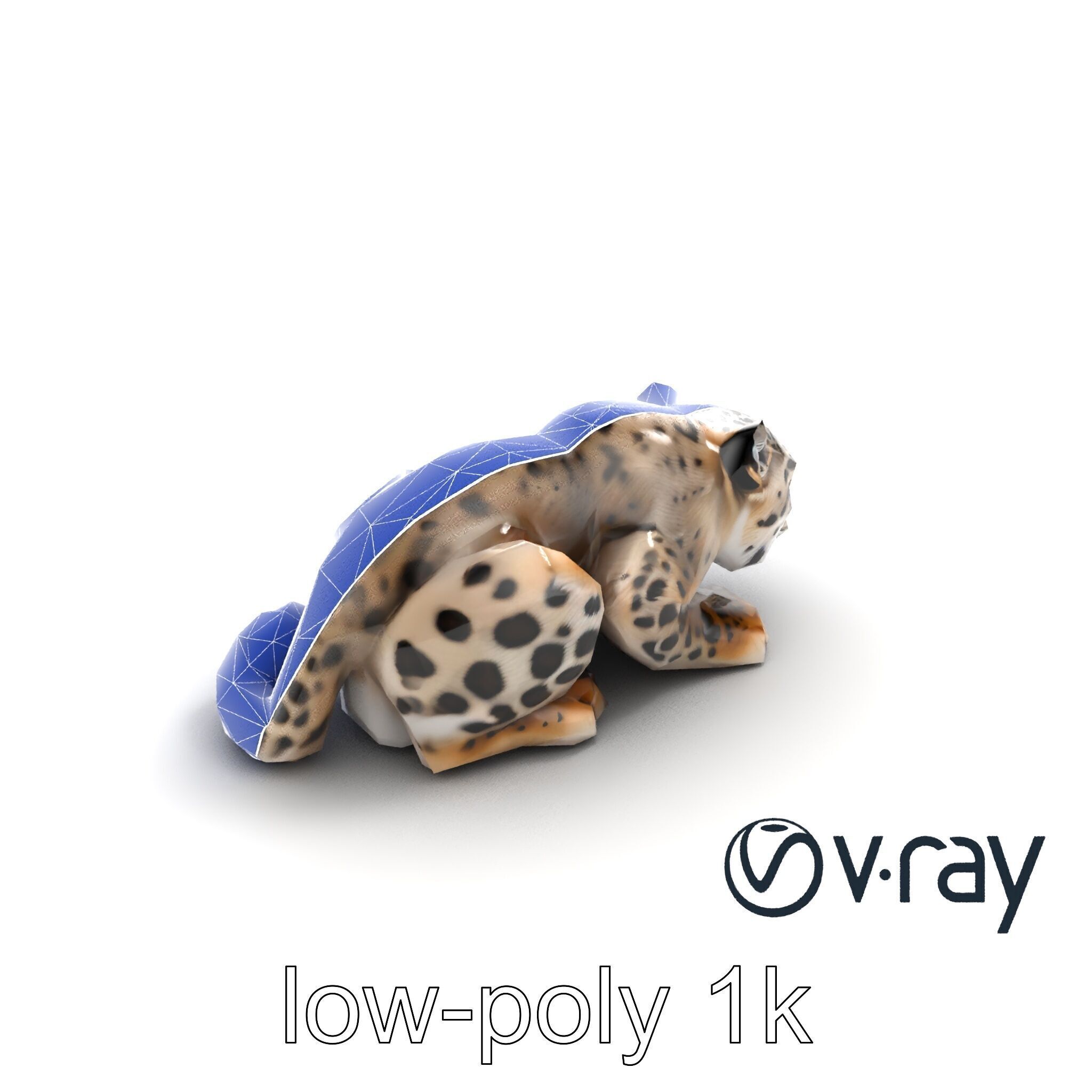 Elusive Snow Leopard Sculpture model pack Low-poly 3D model_12