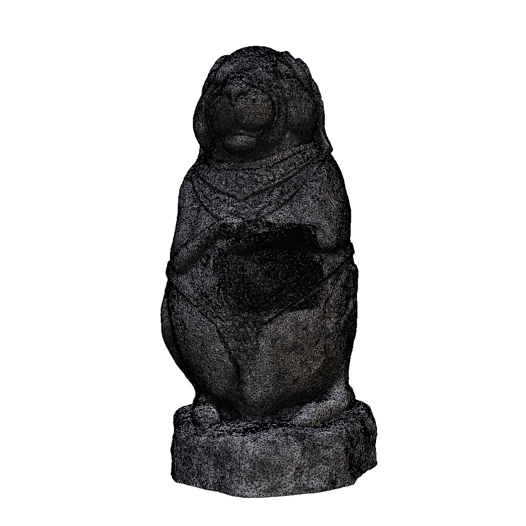 Stone Fish Sculpture and Ancient Guardian Rodent Statue 3D Model Collection_8