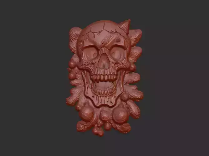 skull christmas decor cnc model 3D print model