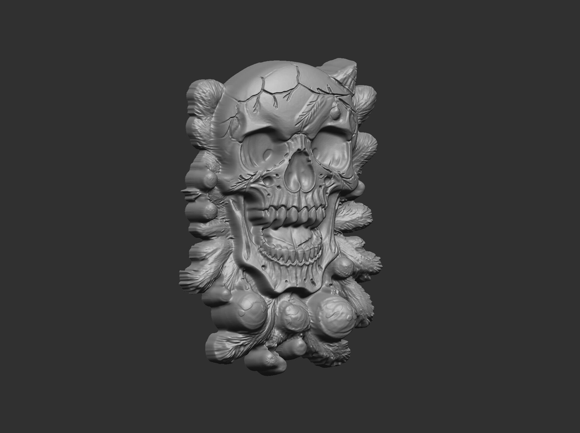 skull christmas decor cnc model 3D print model_14