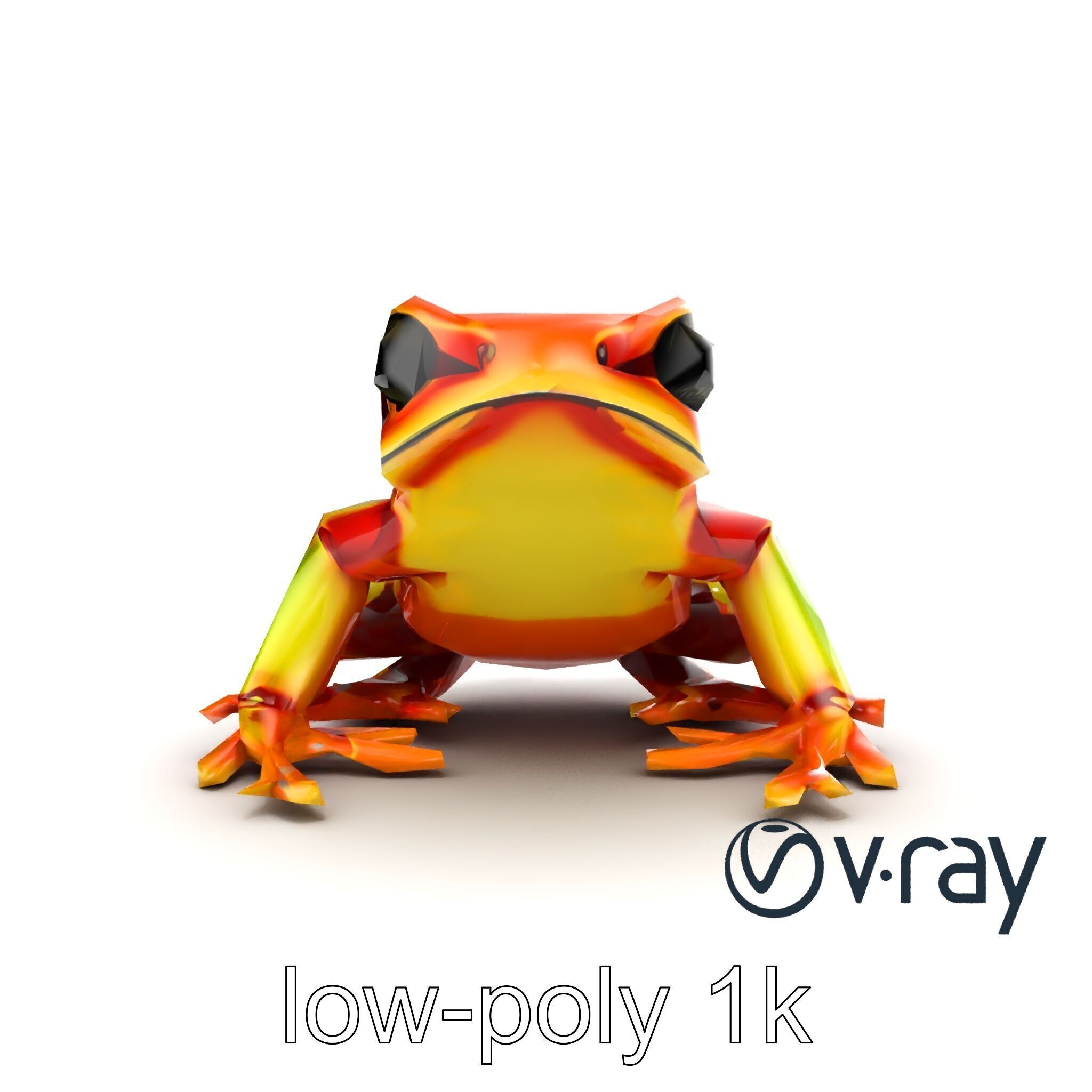 Vibrant Poison Dart Frog Neon Hue model pack Low-poly 3D model_17