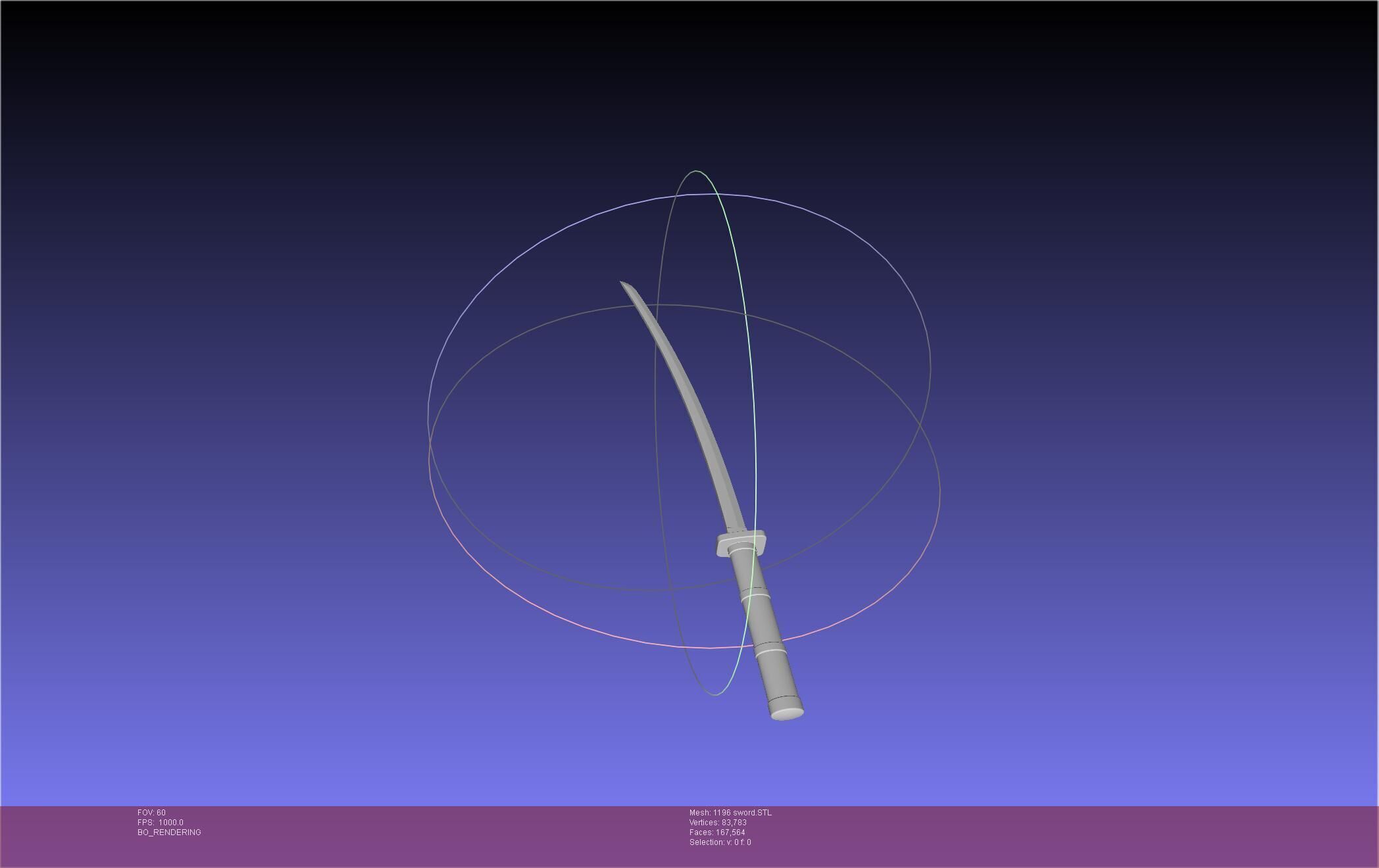 Cells At Work Code Black U-1196 Sword 3D print model_5