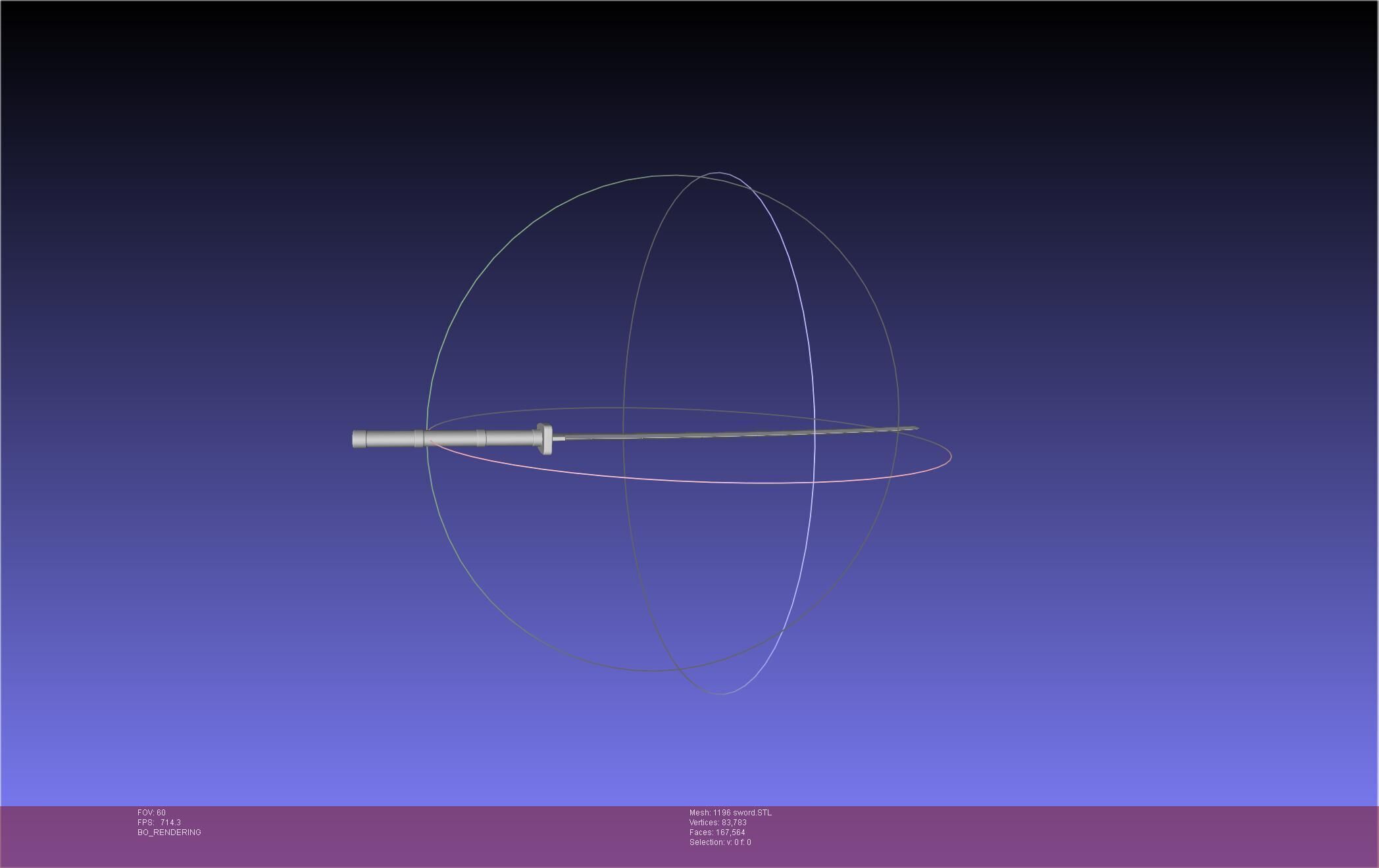 Cells At Work Code Black U-1196 Sword 3D print model_13