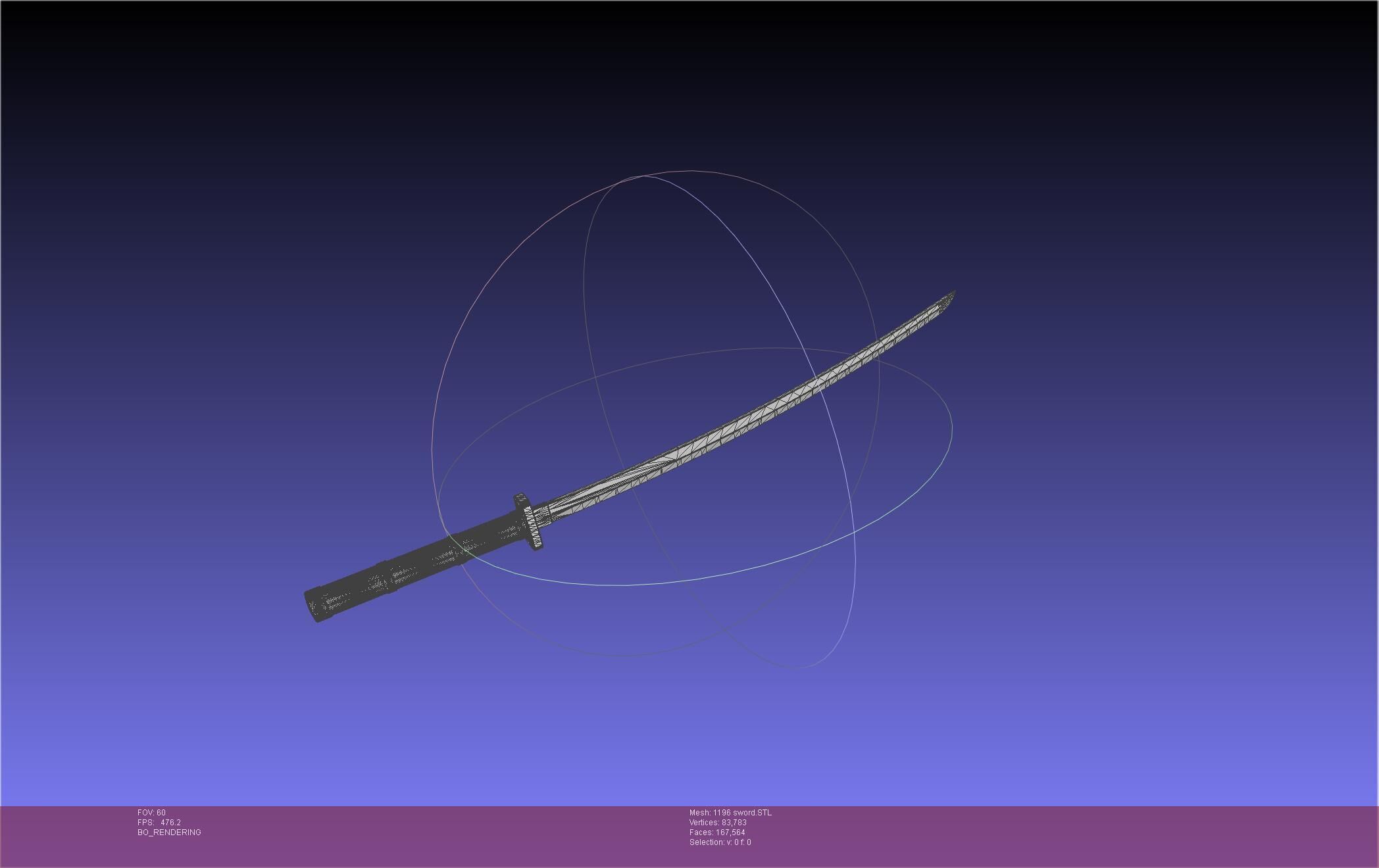 Cells At Work Code Black U-1196 Sword 3D print model_36