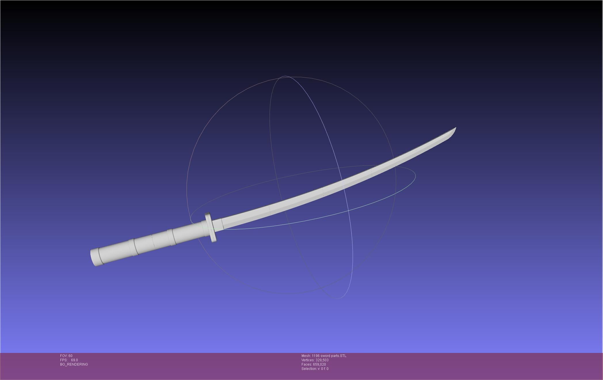 Cells At Work Code Black U-1196 Sword 3D print model_42
