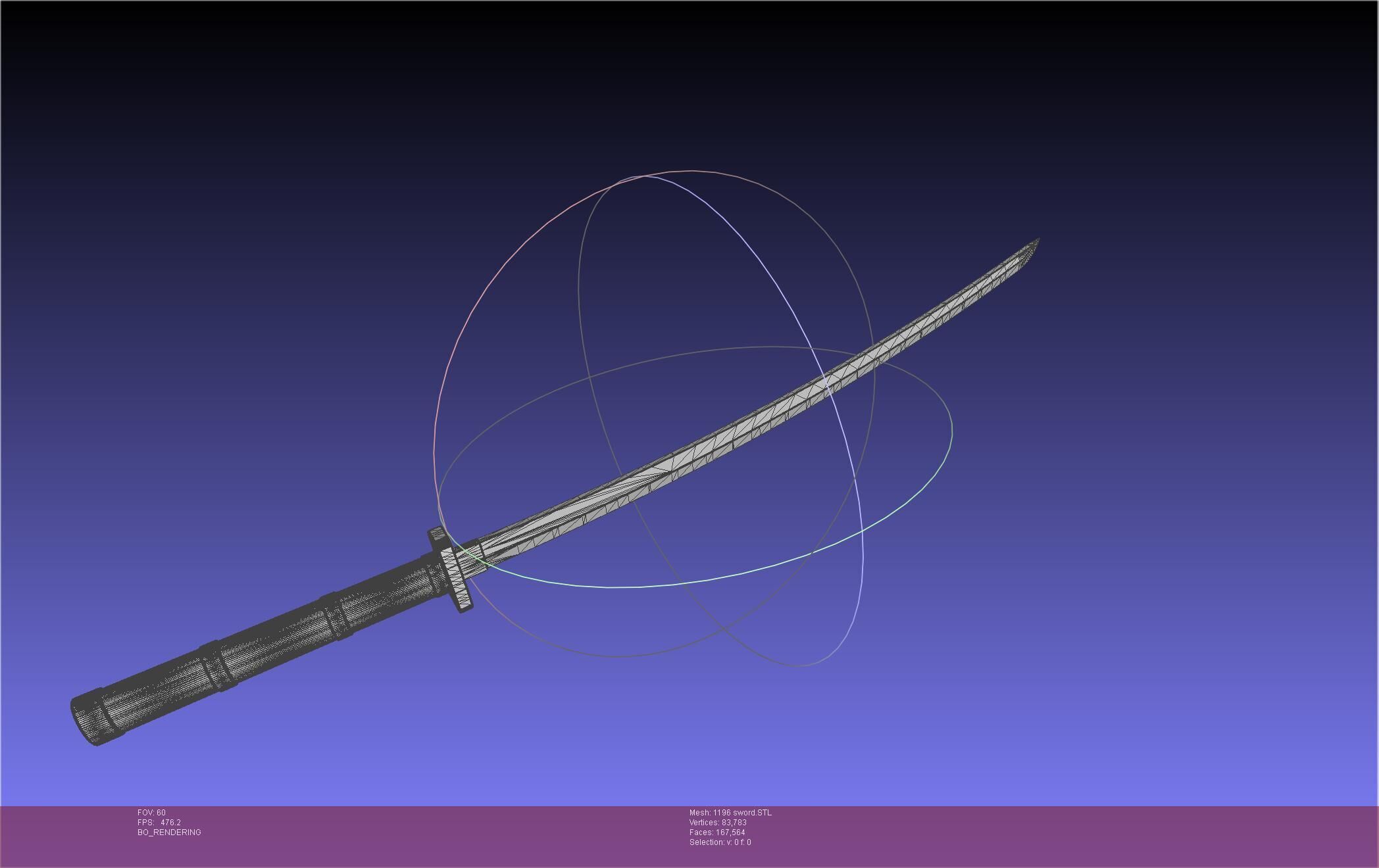 Cells At Work Code Black U-1196 Sword 3D print model_37