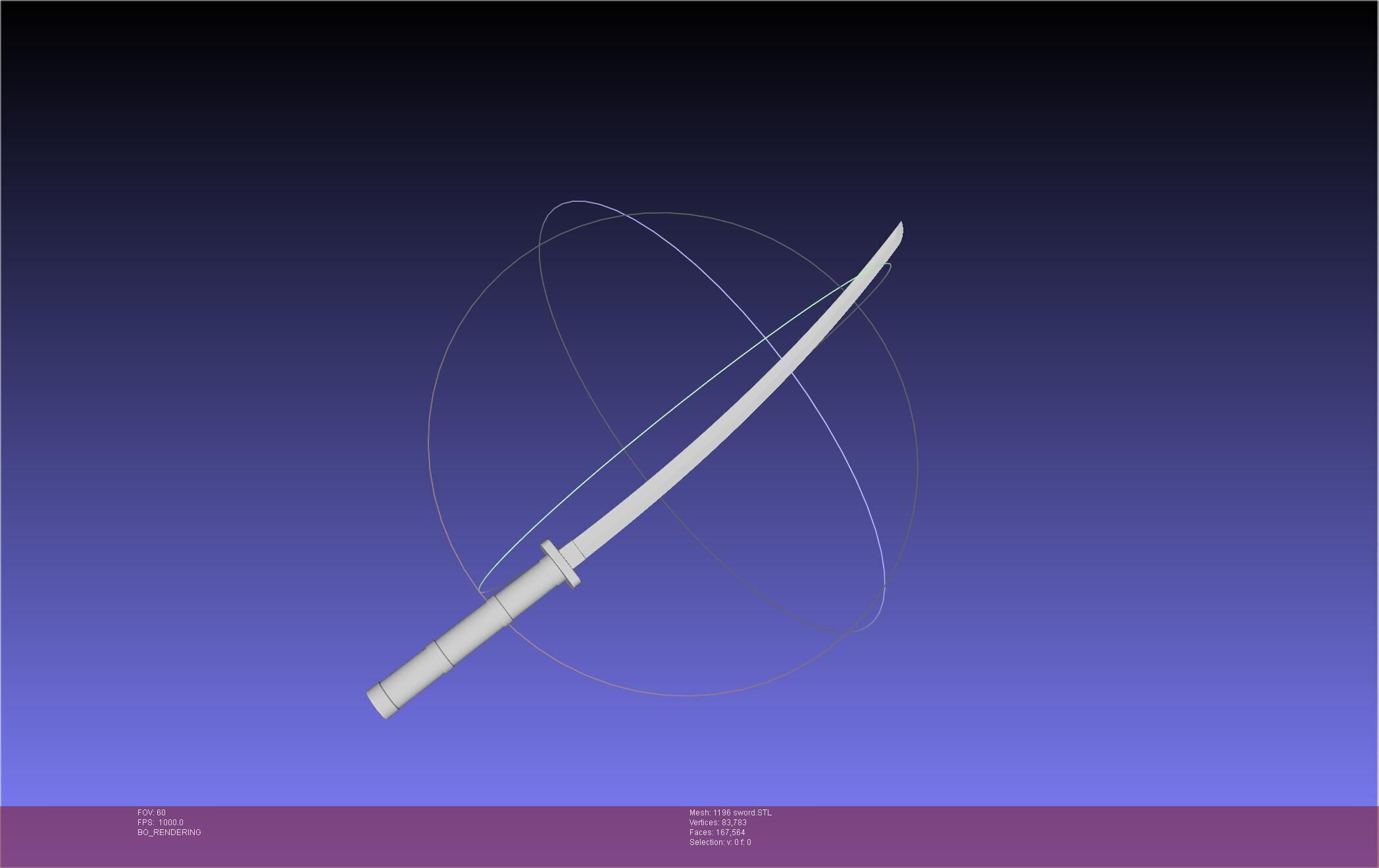 Cells At Work Code Black U-1196 Sword 3D print model_1