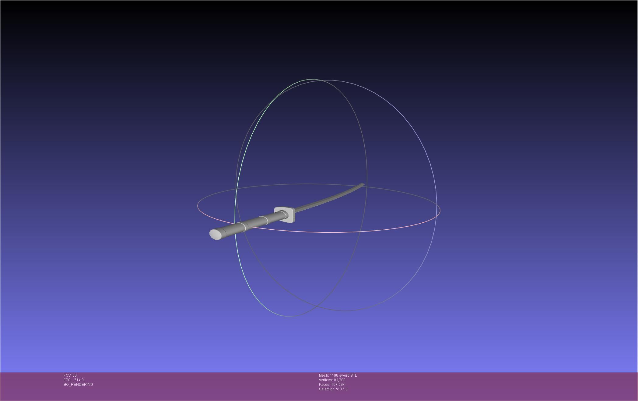 Cells At Work Code Black U-1196 Sword 3D print model_14