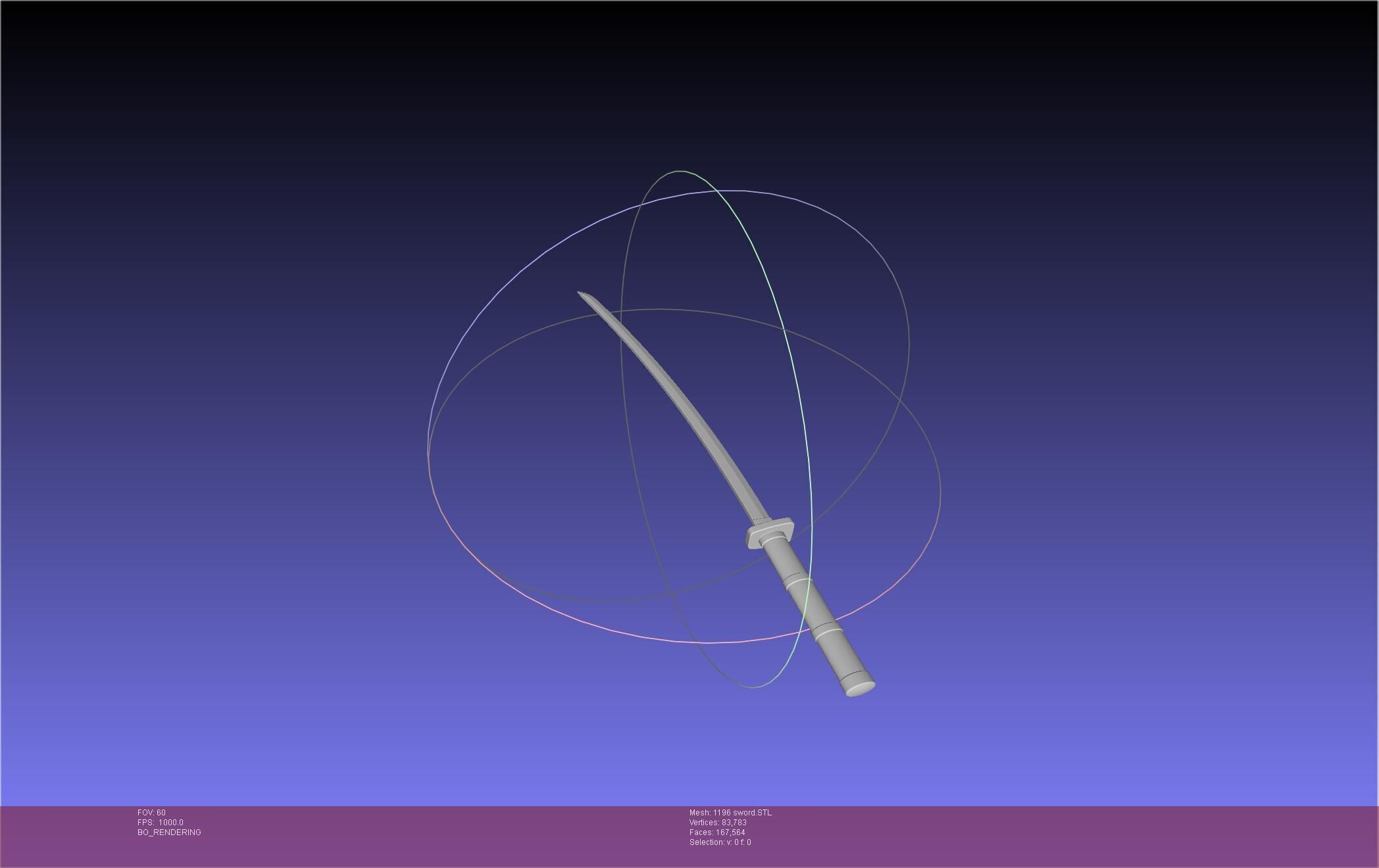 Cells At Work Code Black U-1196 Sword 3D print model_6