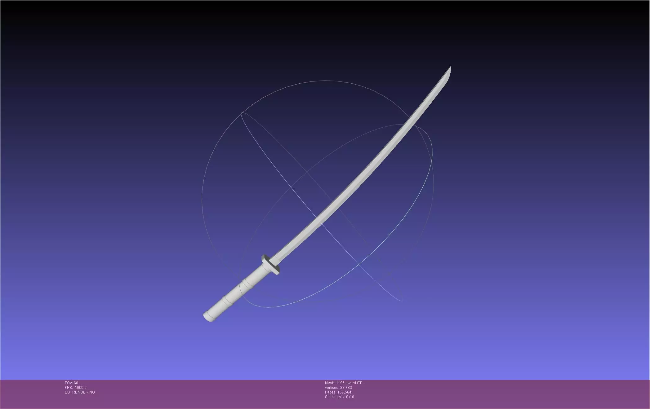 Cells At Work Code Black U-1196 Sword 3D print model_0