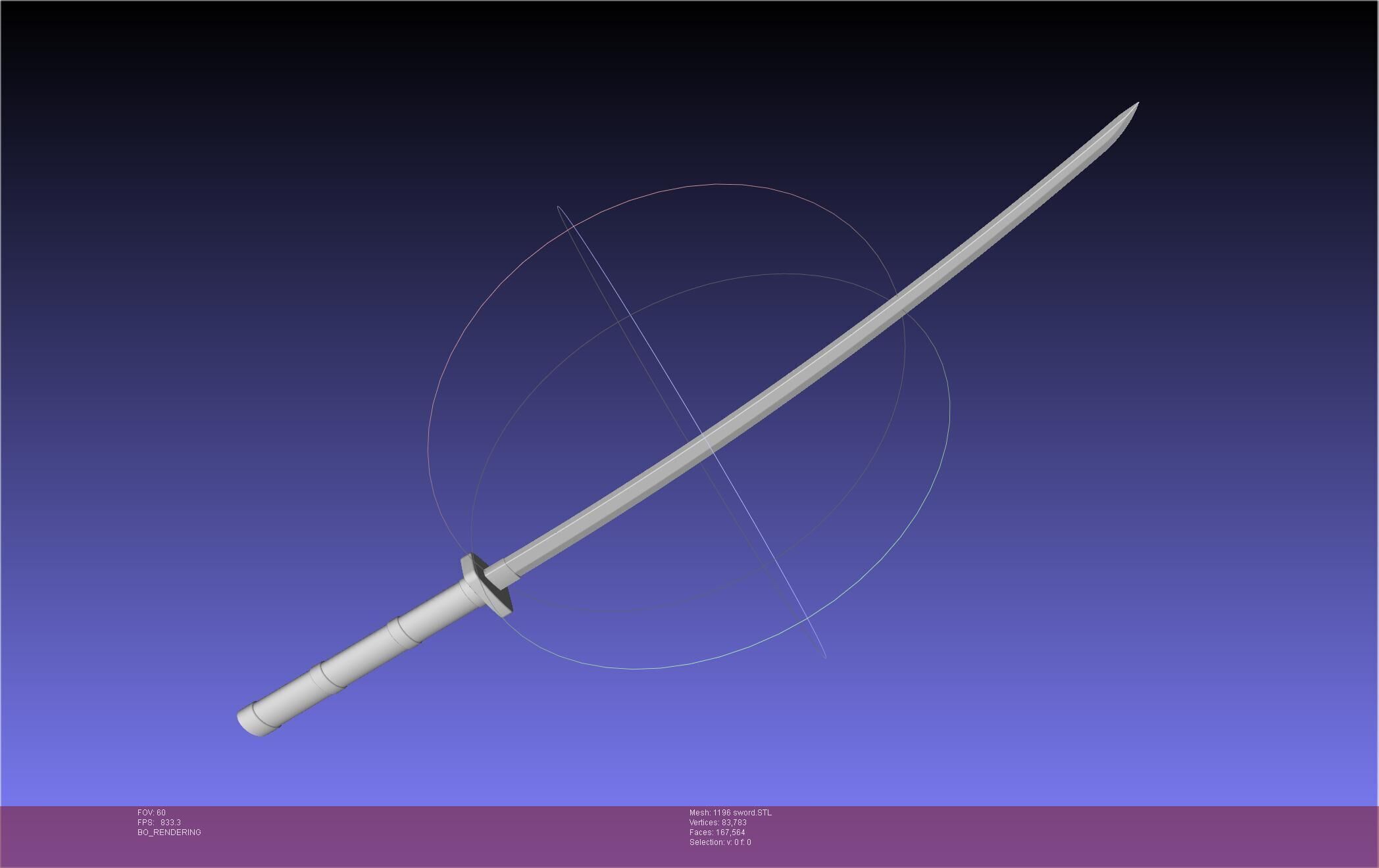 Cells At Work Code Black U-1196 Sword 3D print model_41