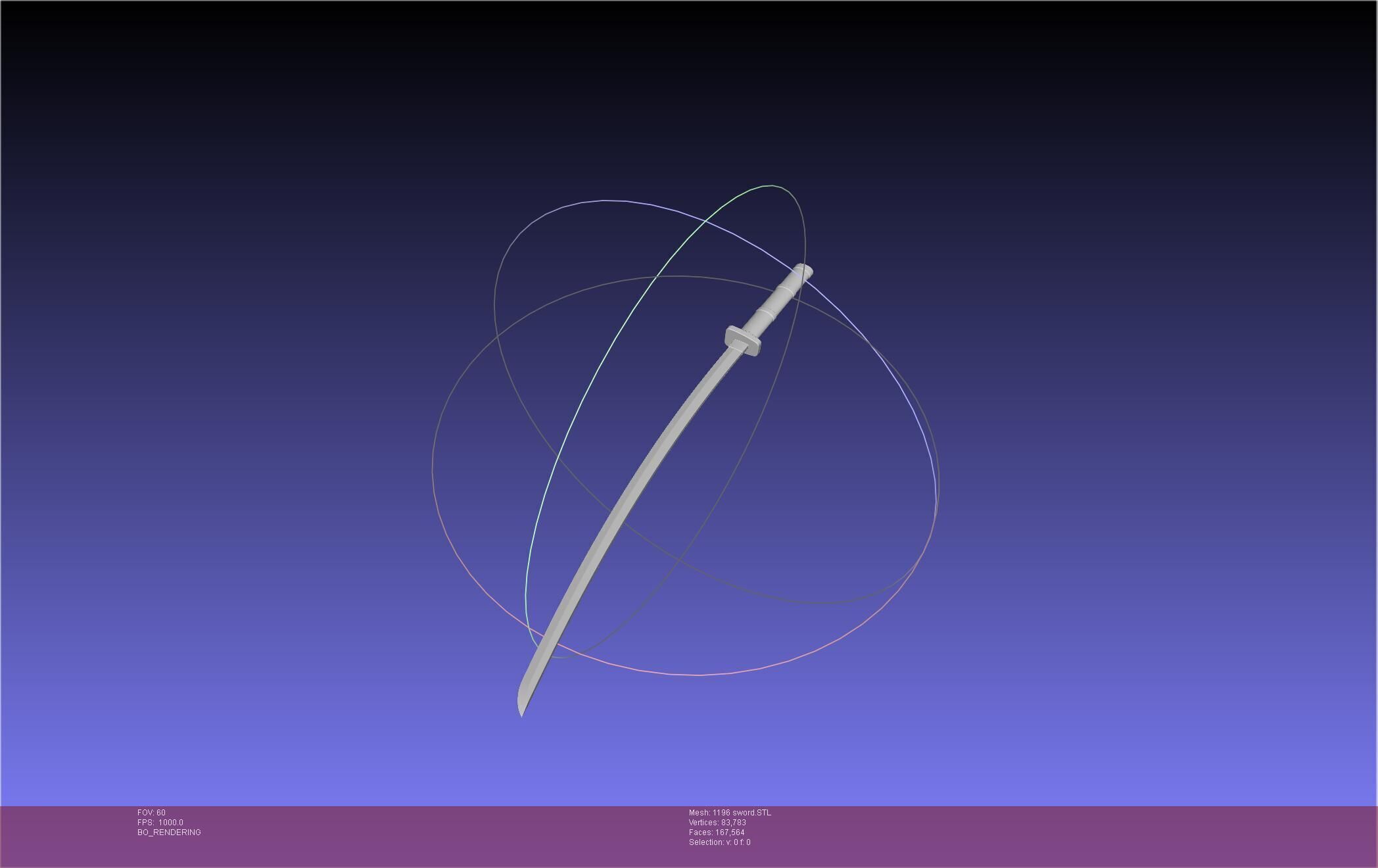 Cells At Work Code Black U-1196 Sword 3D print model_8