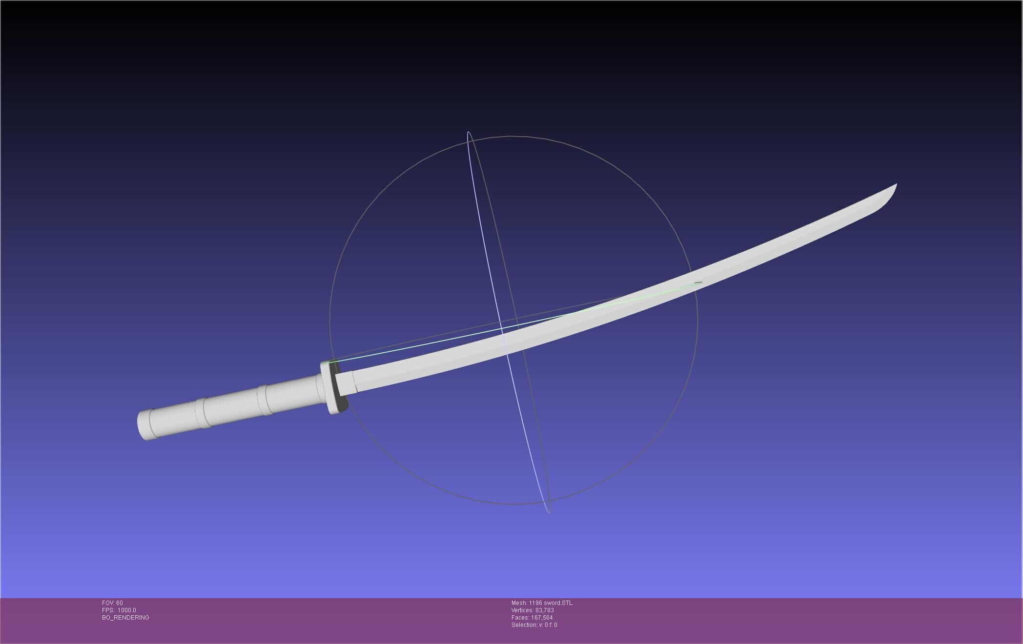 Cells At Work Code Black U-1196 Sword 3D print model_39