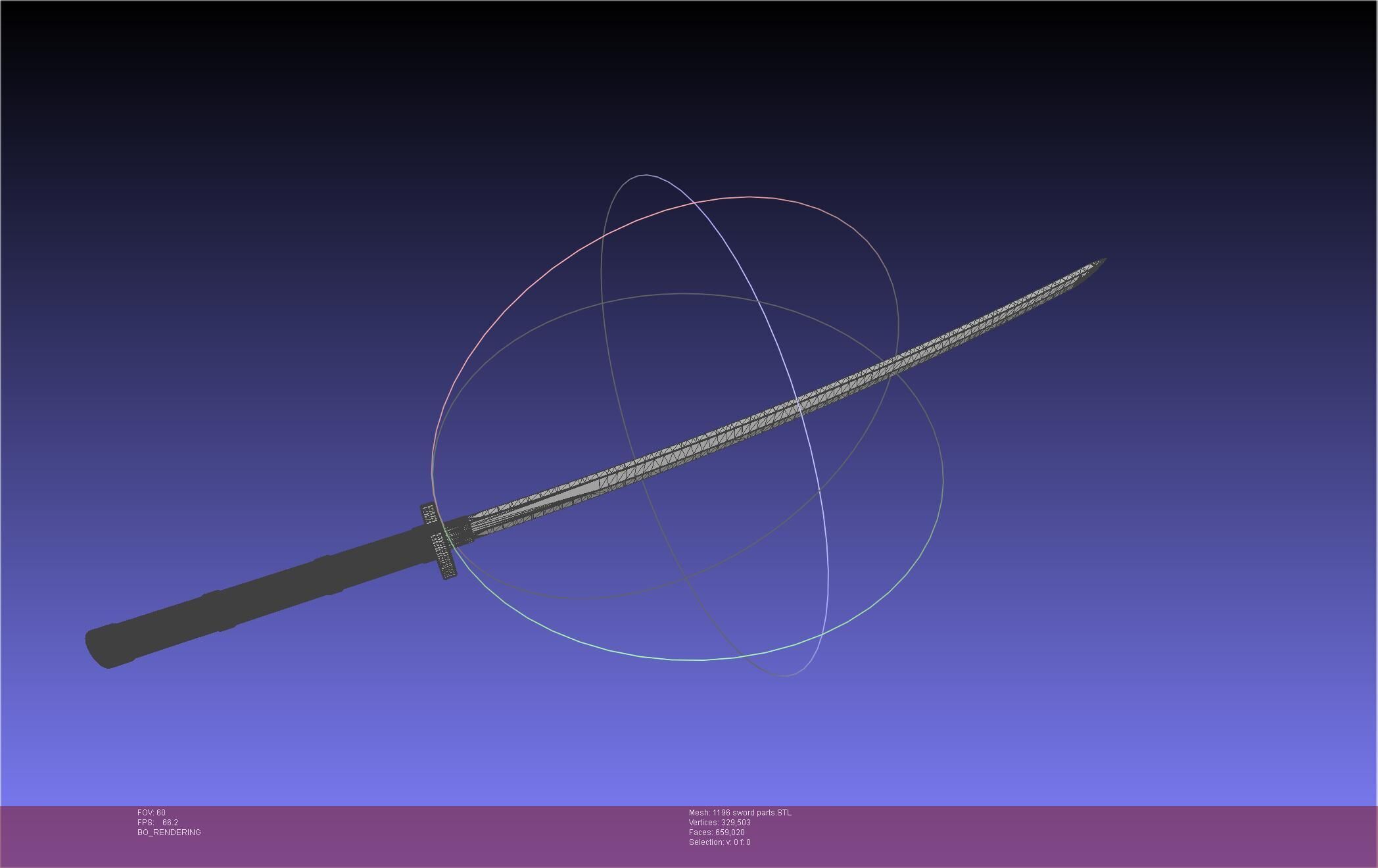 Cells At Work Code Black U-1196 Sword 3D print model_46