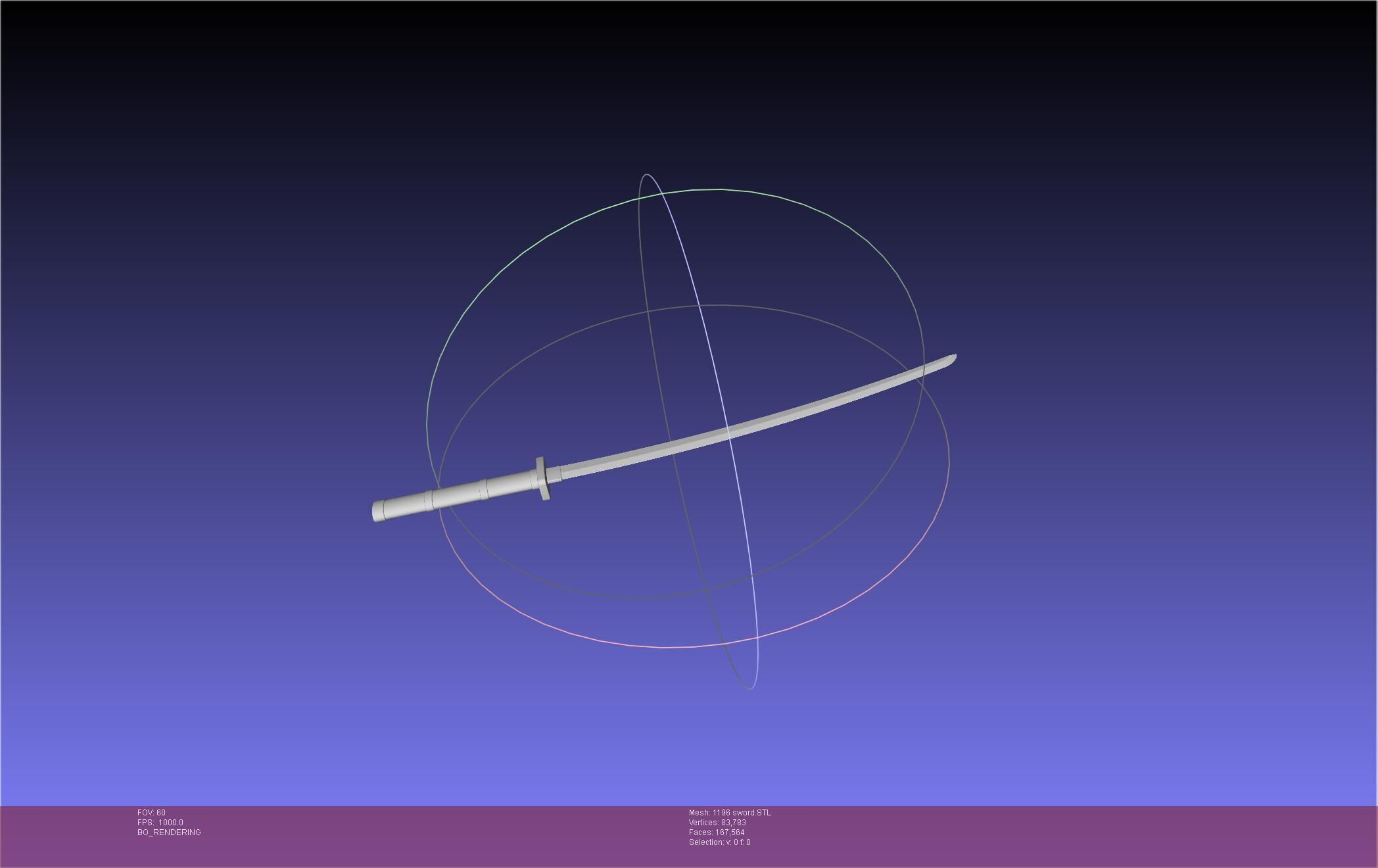 Cells At Work Code Black U-1196 Sword 3D print model_3