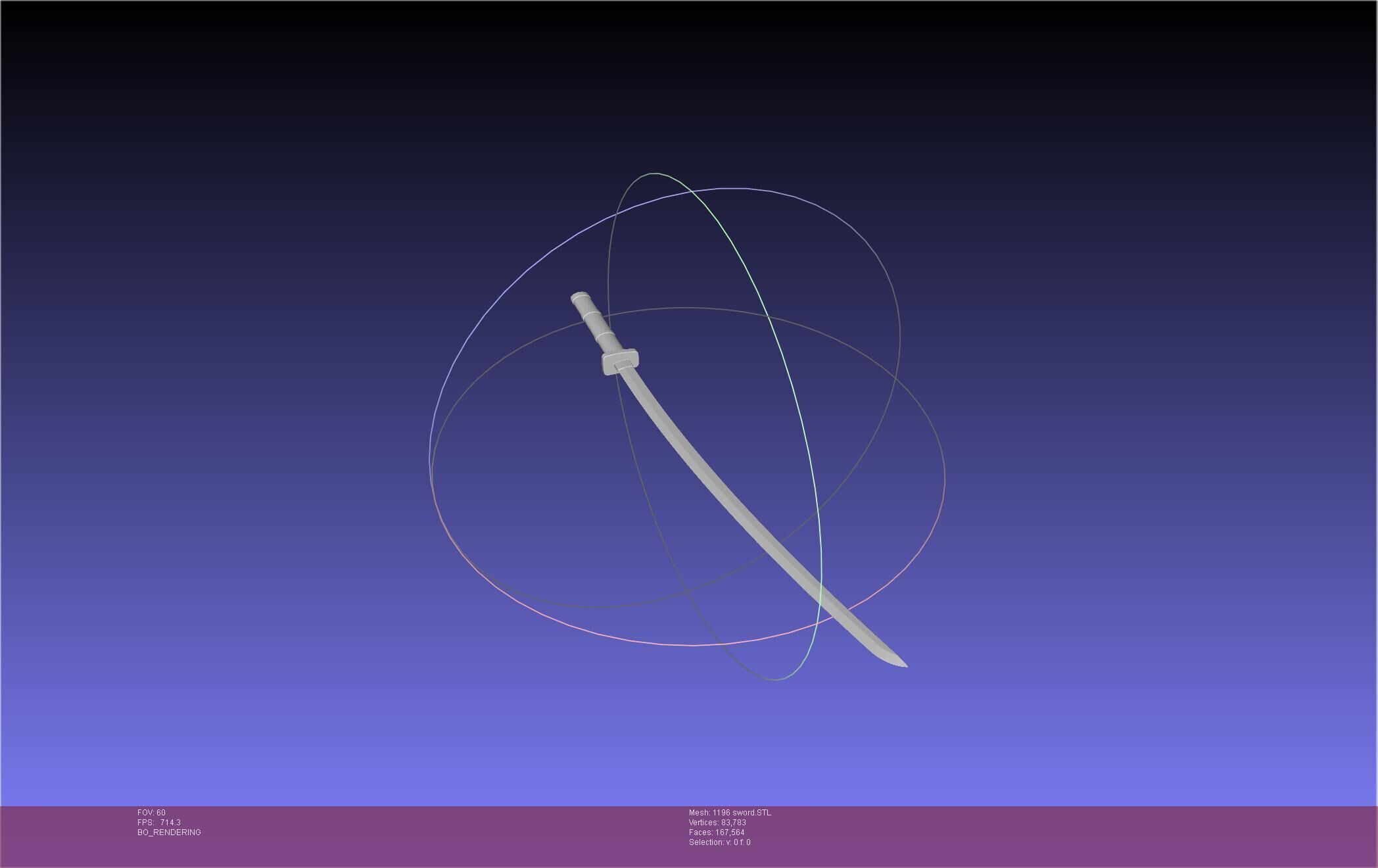 Cells At Work Code Black U-1196 Sword 3D print model_10