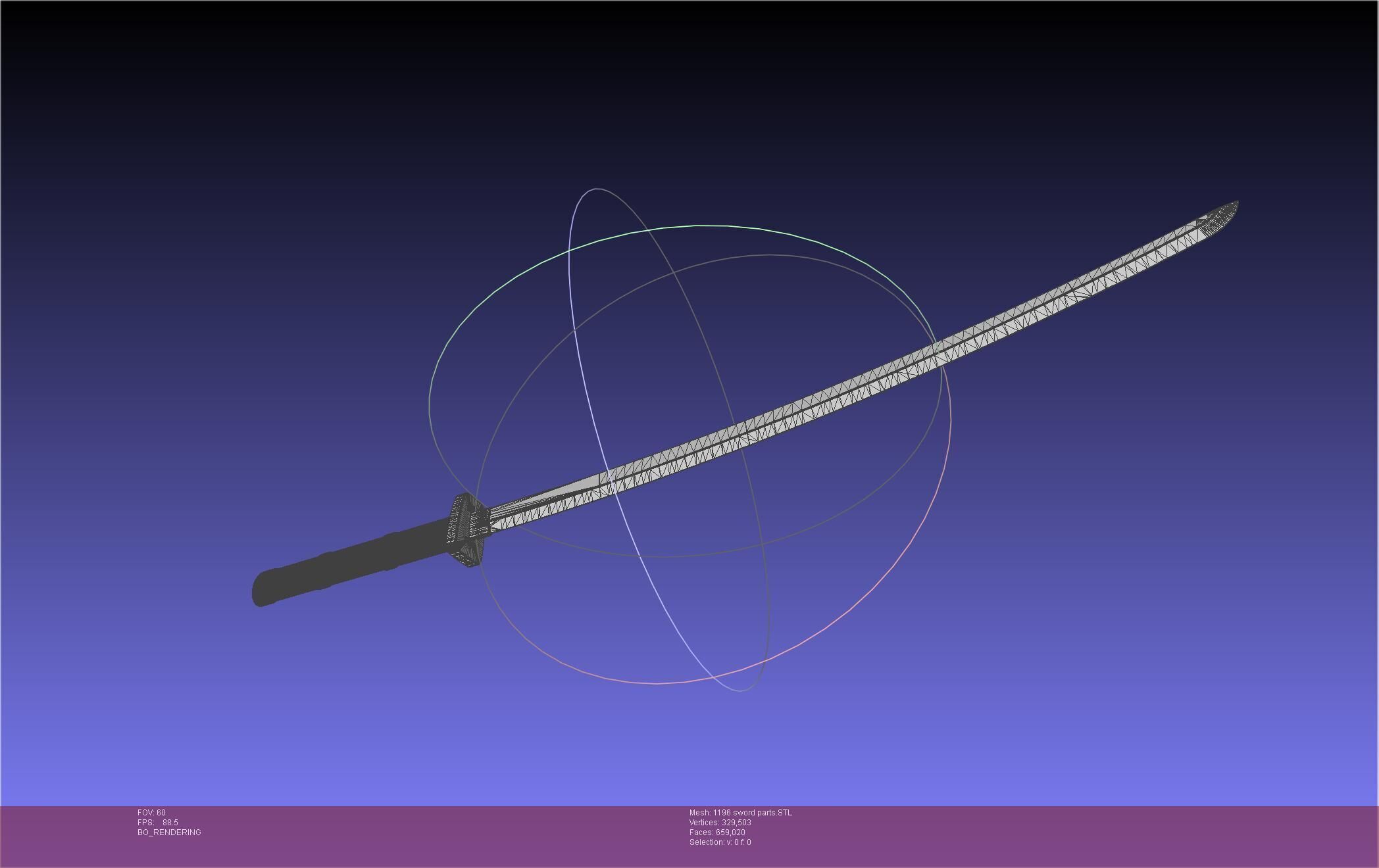 Cells At Work Code Black U-1196 Sword 3D print model_44