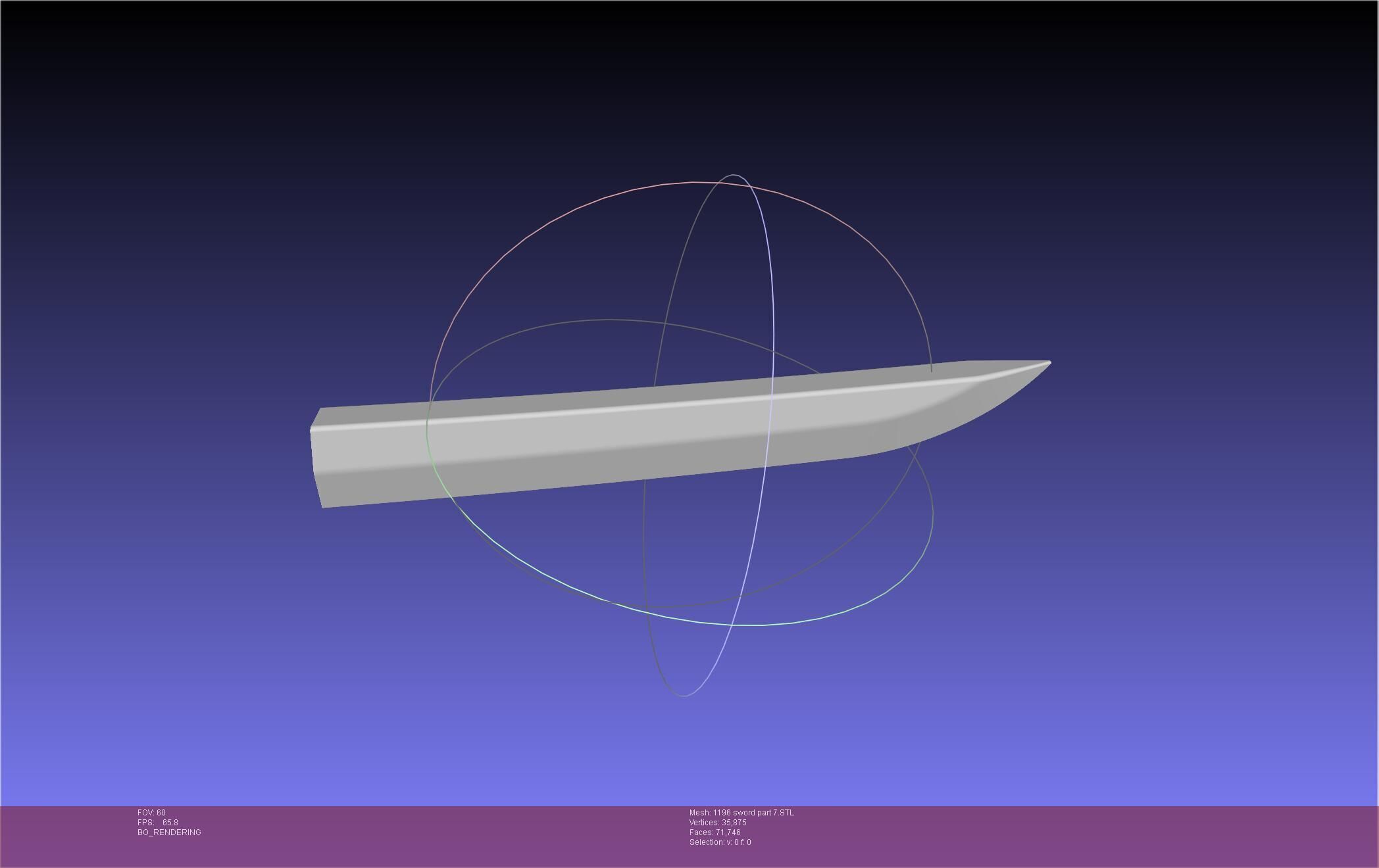 Cells At Work Code Black U-1196 Sword 3D print model_93