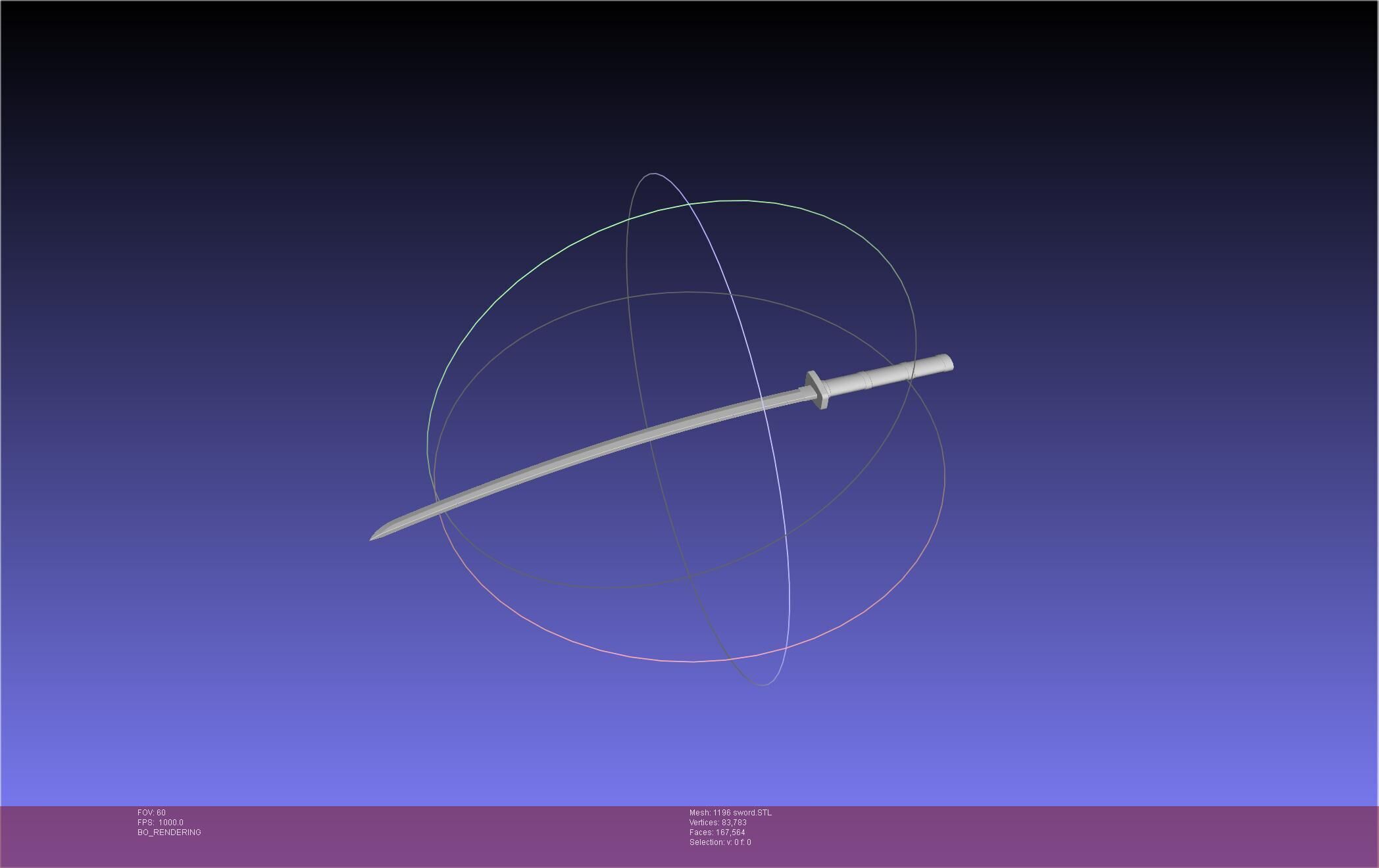 Cells At Work Code Black U-1196 Sword 3D print model_7