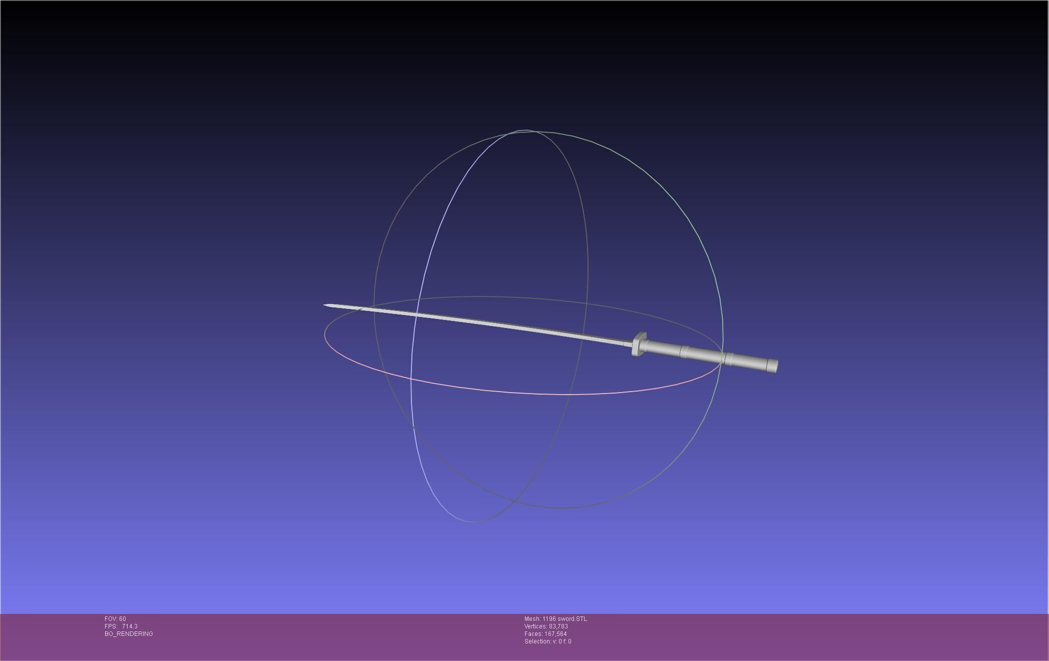 Cells At Work Code Black U-1196 Sword 3D print model_16