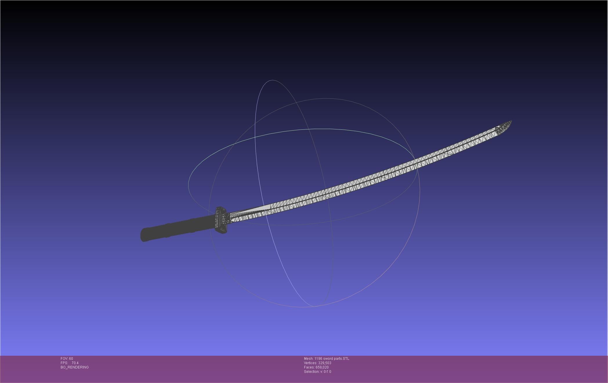 Cells At Work Code Black U-1196 Sword 3D print model_43