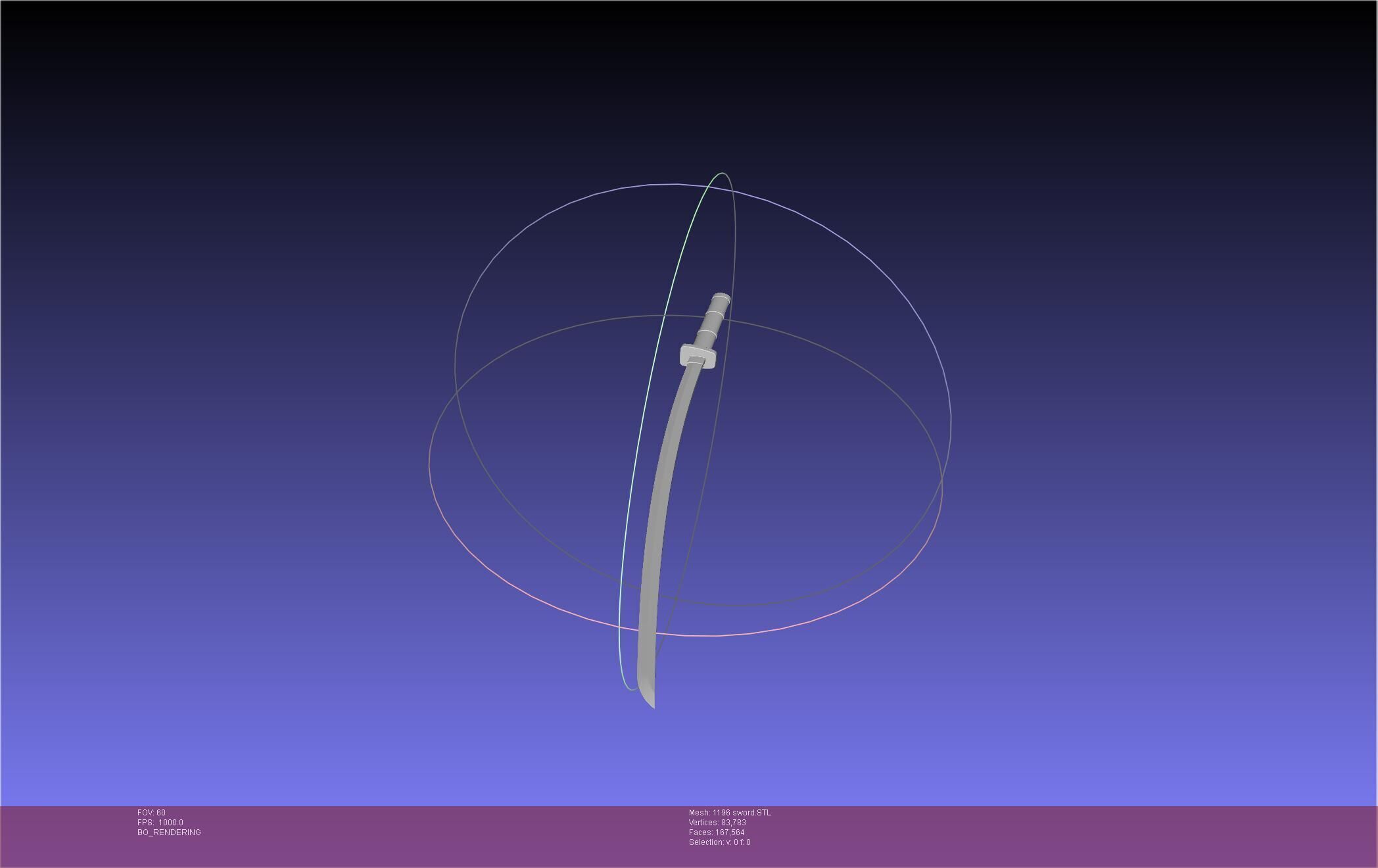 Cells At Work Code Black U-1196 Sword 3D print model_9