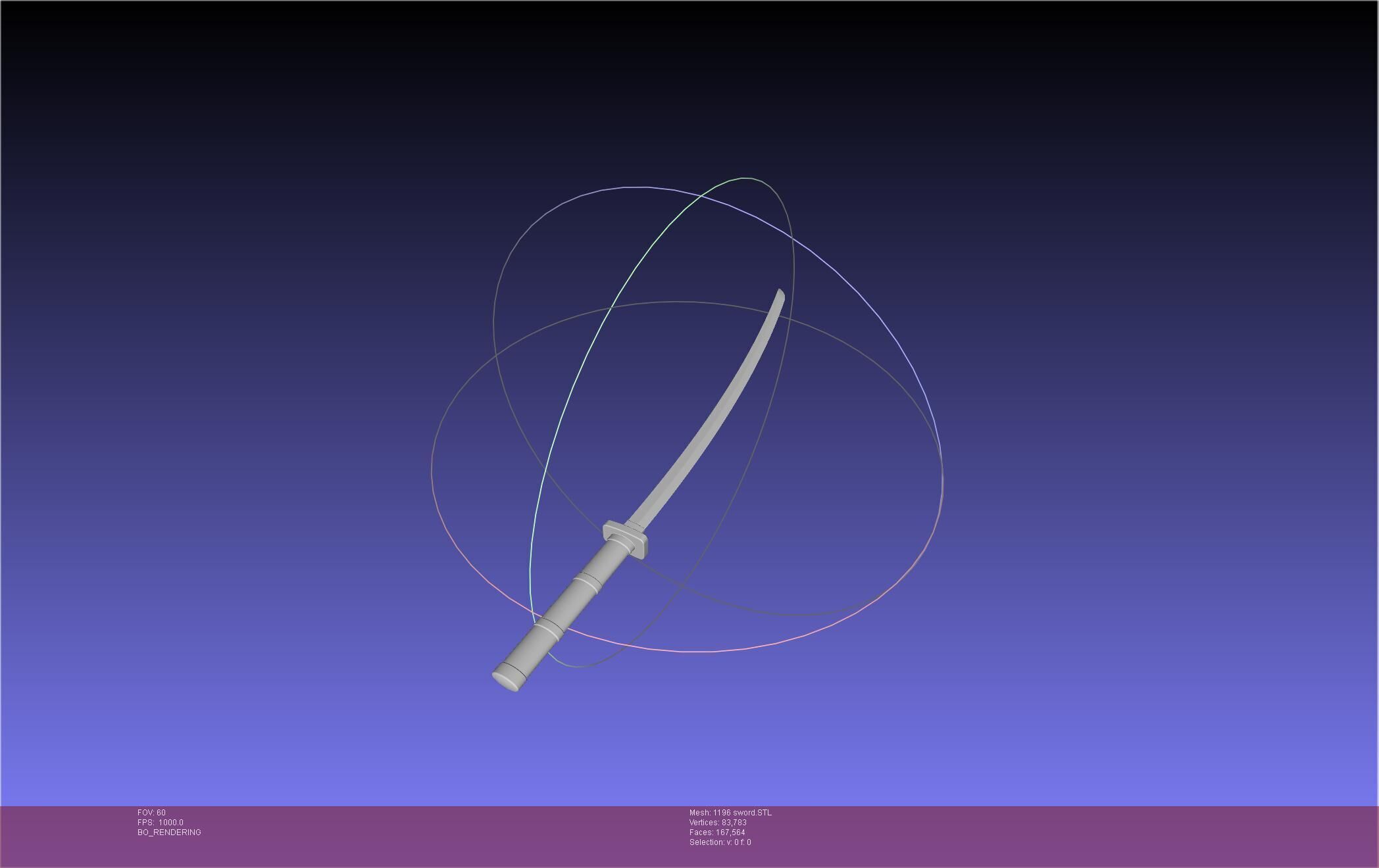 Cells At Work Code Black U-1196 Sword 3D print model_4