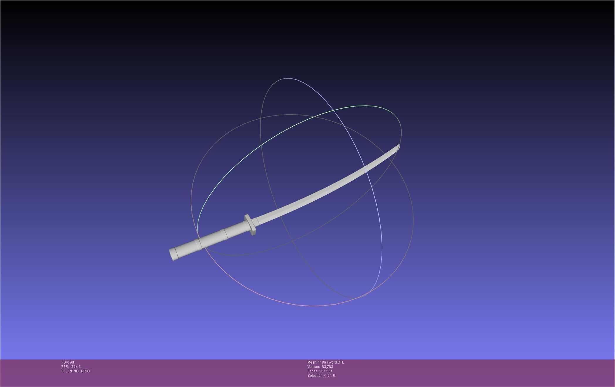 Cells At Work Code Black U-1196 Sword 3D print model_12