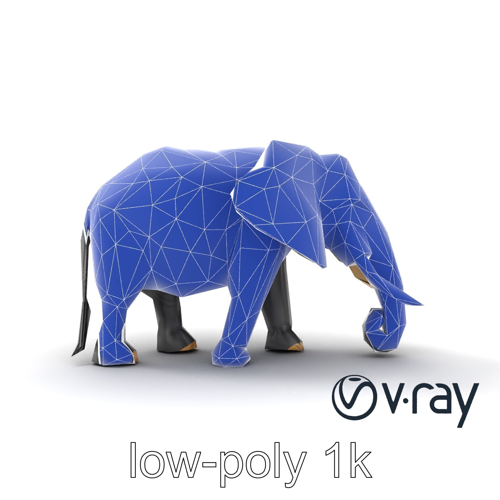 Majestic African Elephant 3D model pack Low-poly 3D model_26