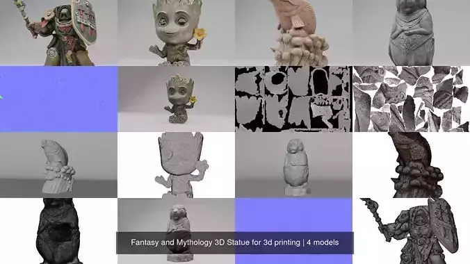 Fantasy and Mythology 3D Statue for 3d printing
