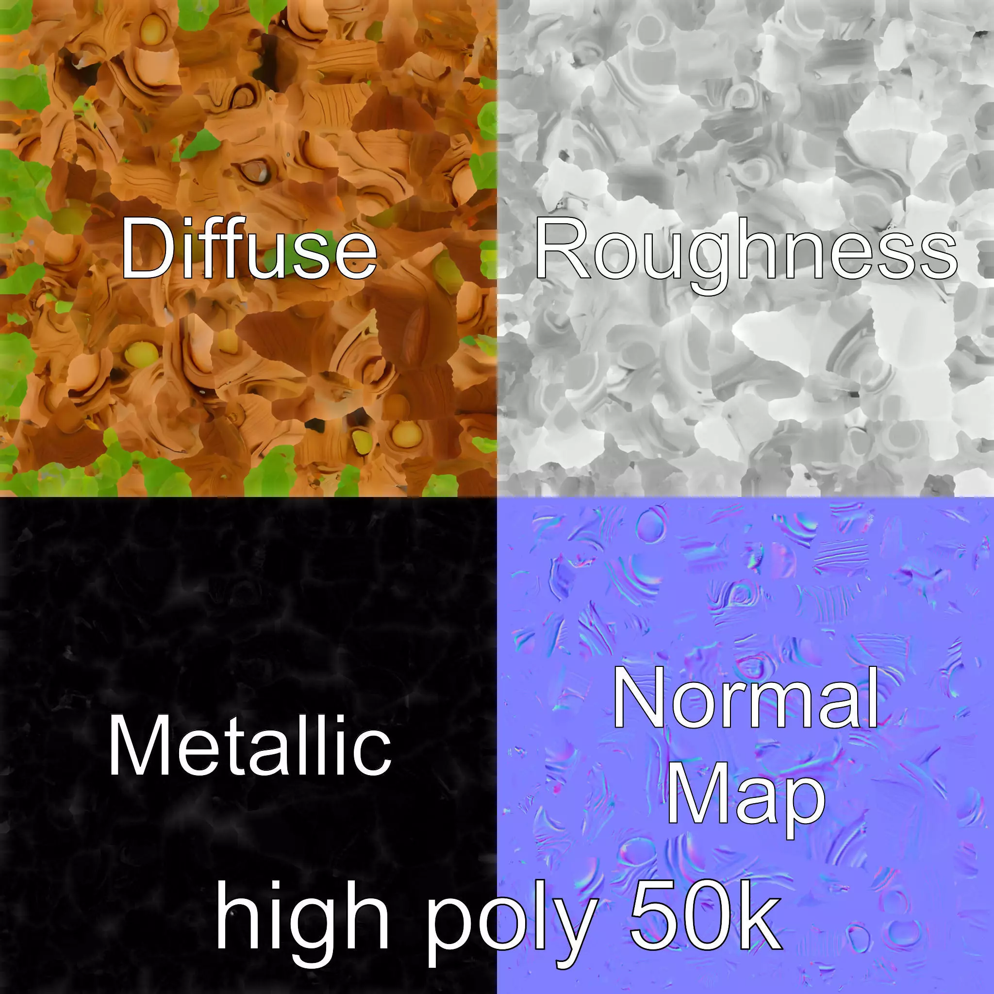 Magic Bean Stalk Wooden Fantasy Structure model pack Low-poly 3D model_0