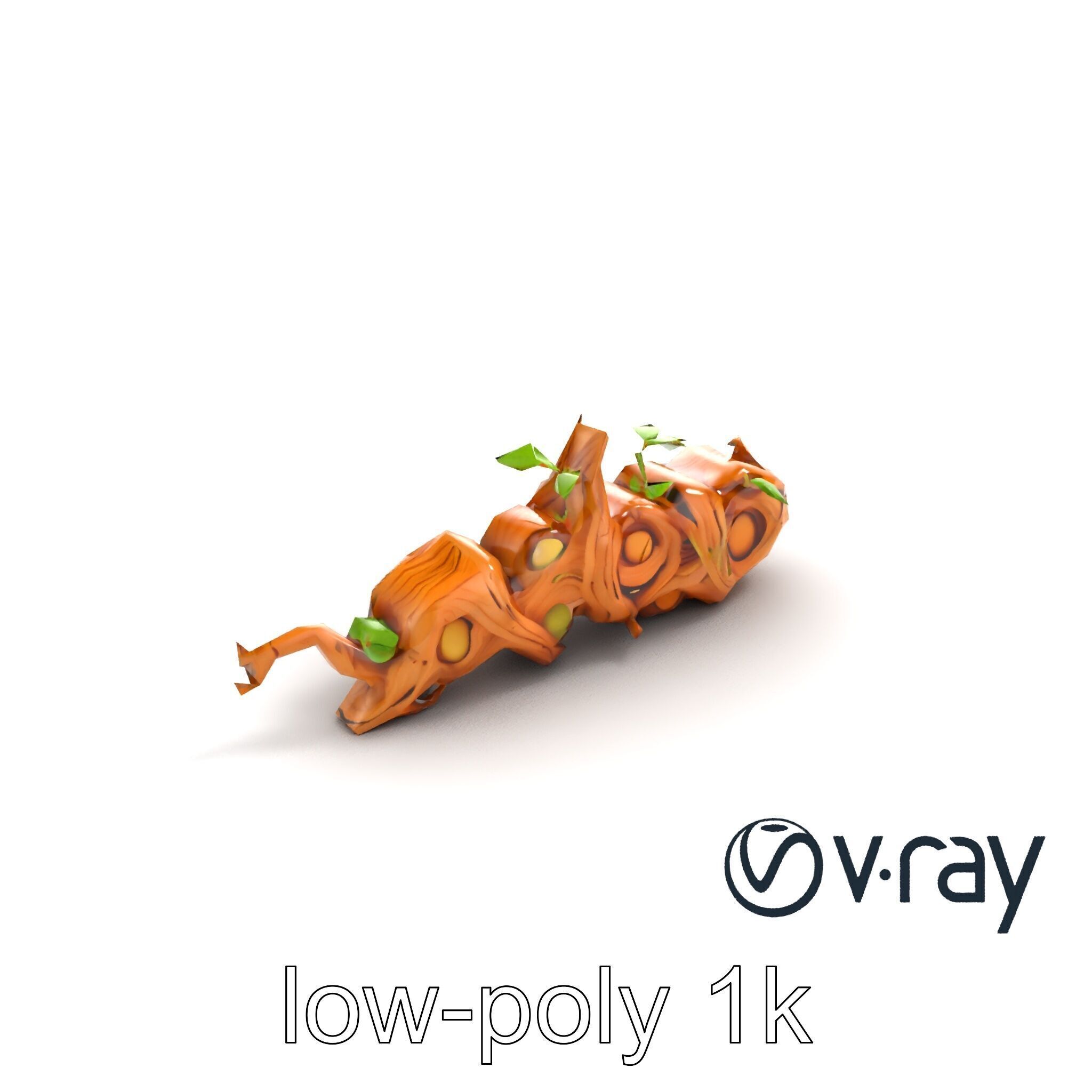 Magic Bean Stalk Wooden Fantasy Structure model pack Low-poly 3D model_7