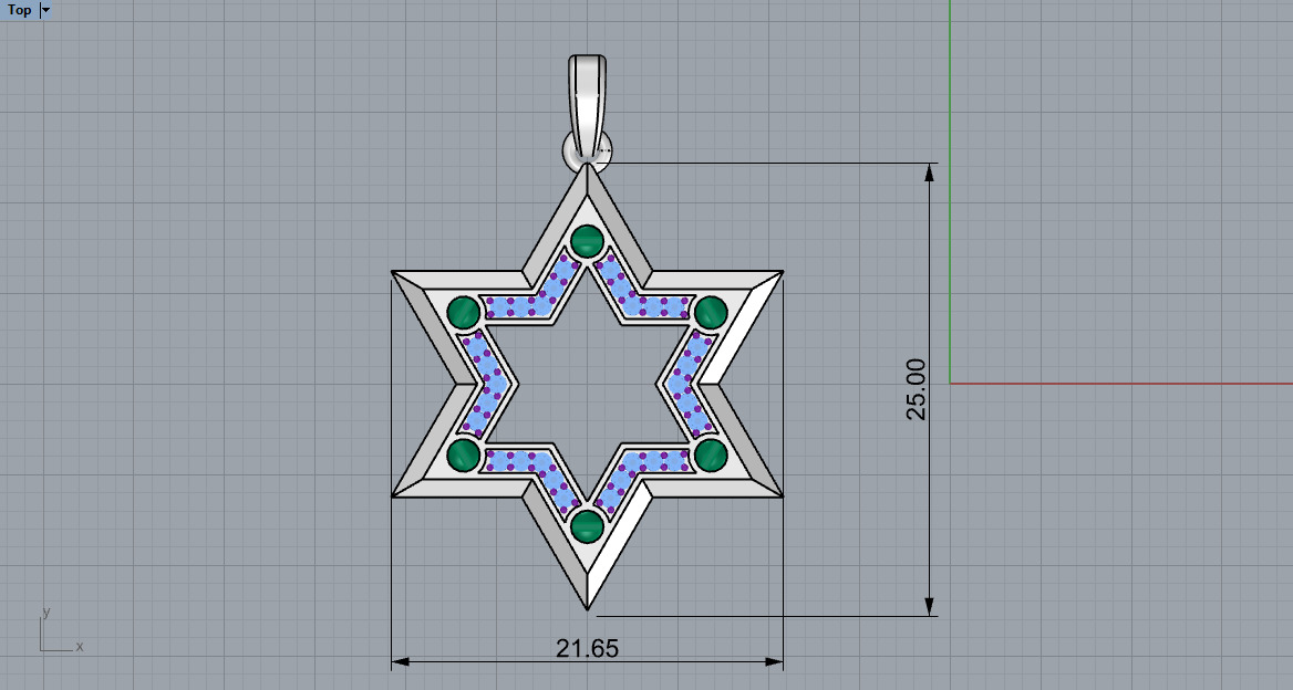 Star of David model 980 3D print model_6
