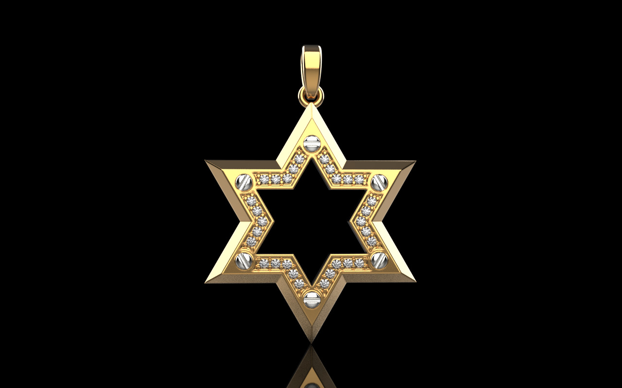 Star of David model 980 3D print model_11