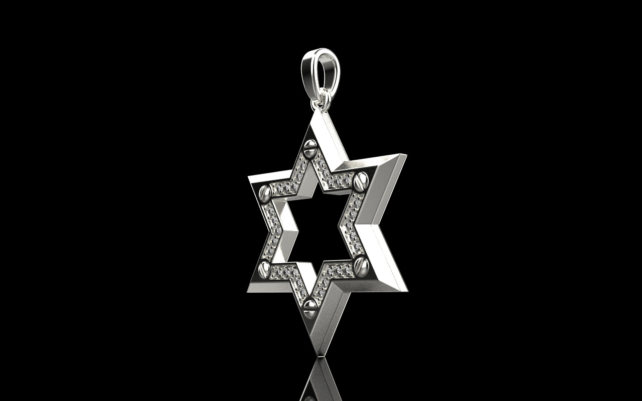 Star of David model 980 3D print model_2