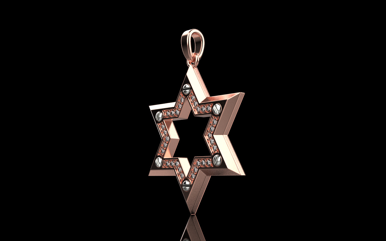 Star of David model 980 3D print model_22