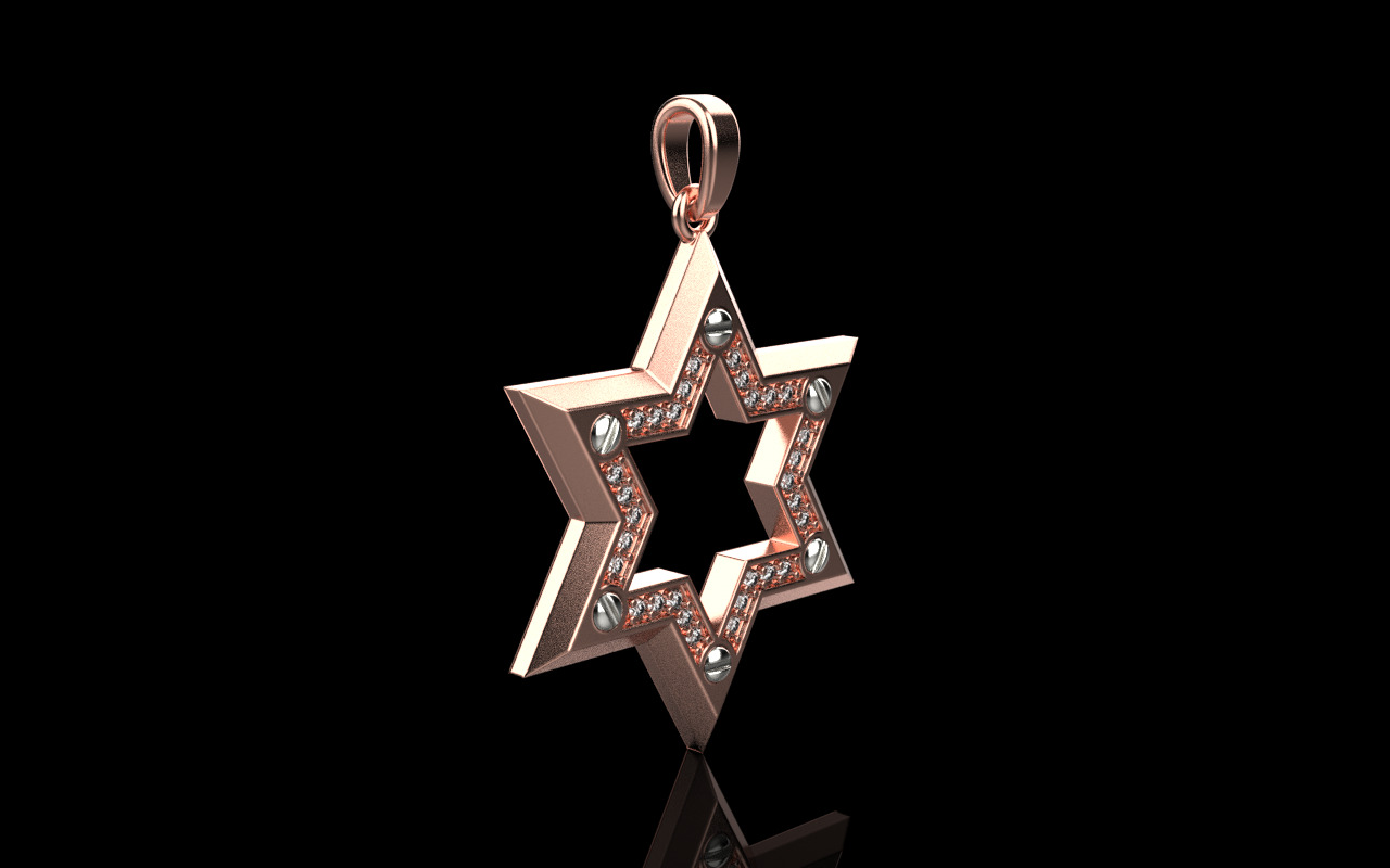 Star of David model 980 3D print model_17
