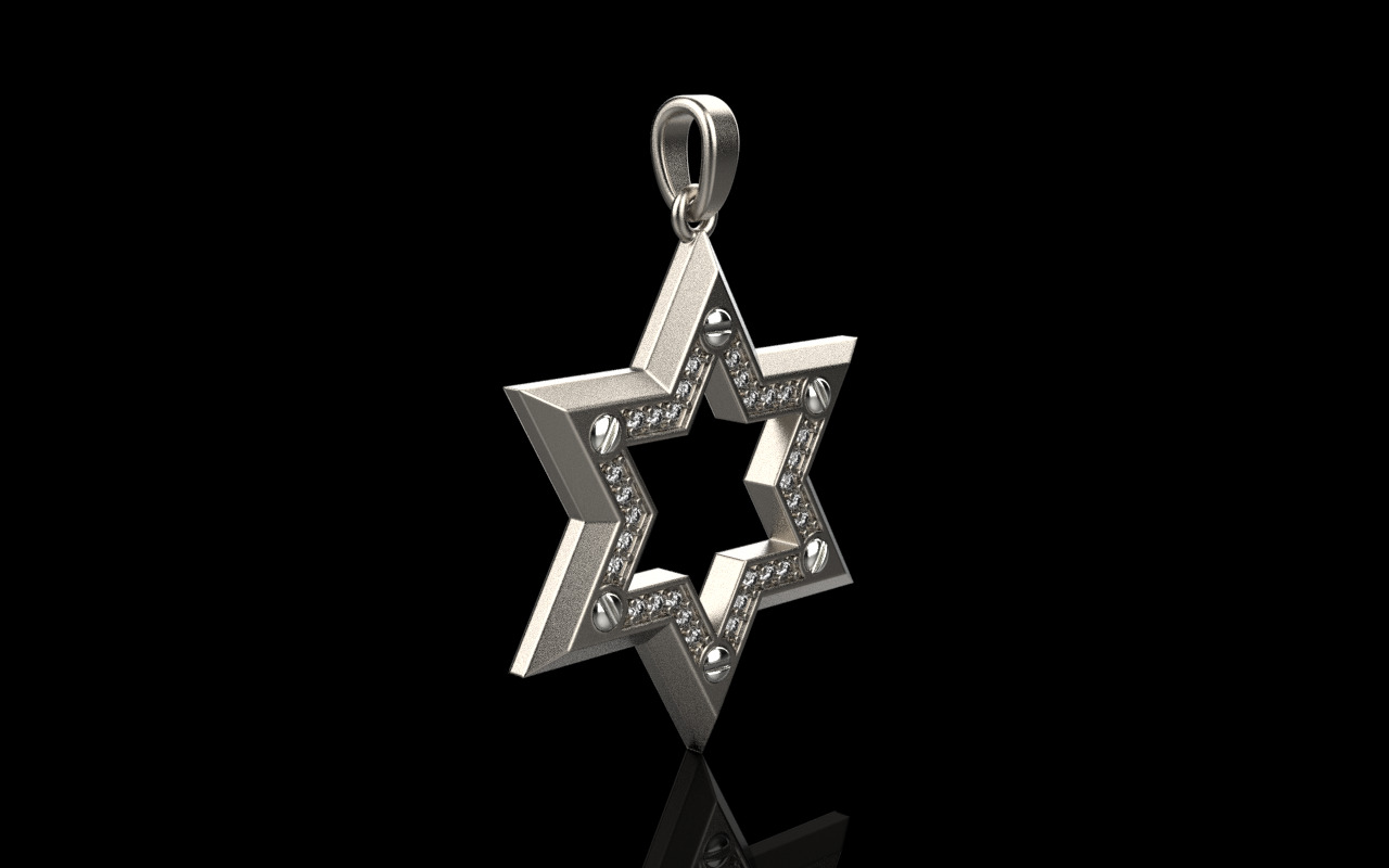 Star of David model 980 3D print model_1
