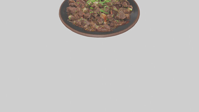 Mongolian beef model 3D model 7