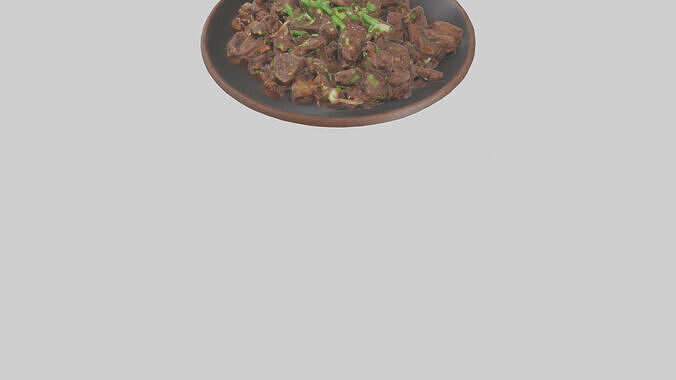 Mongolian beef model 3D model 6