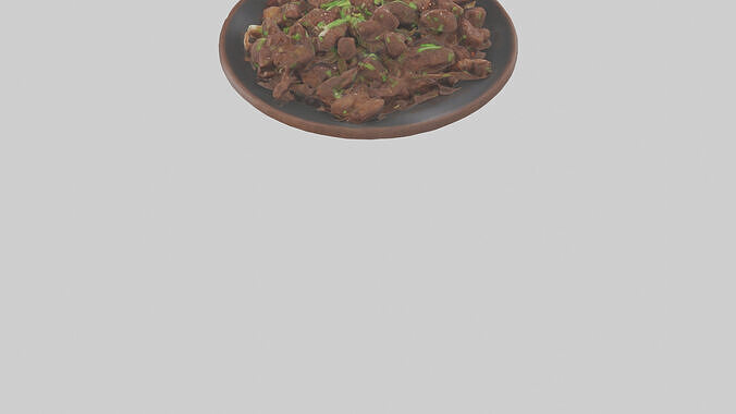 Mongolian beef model 3D model 4